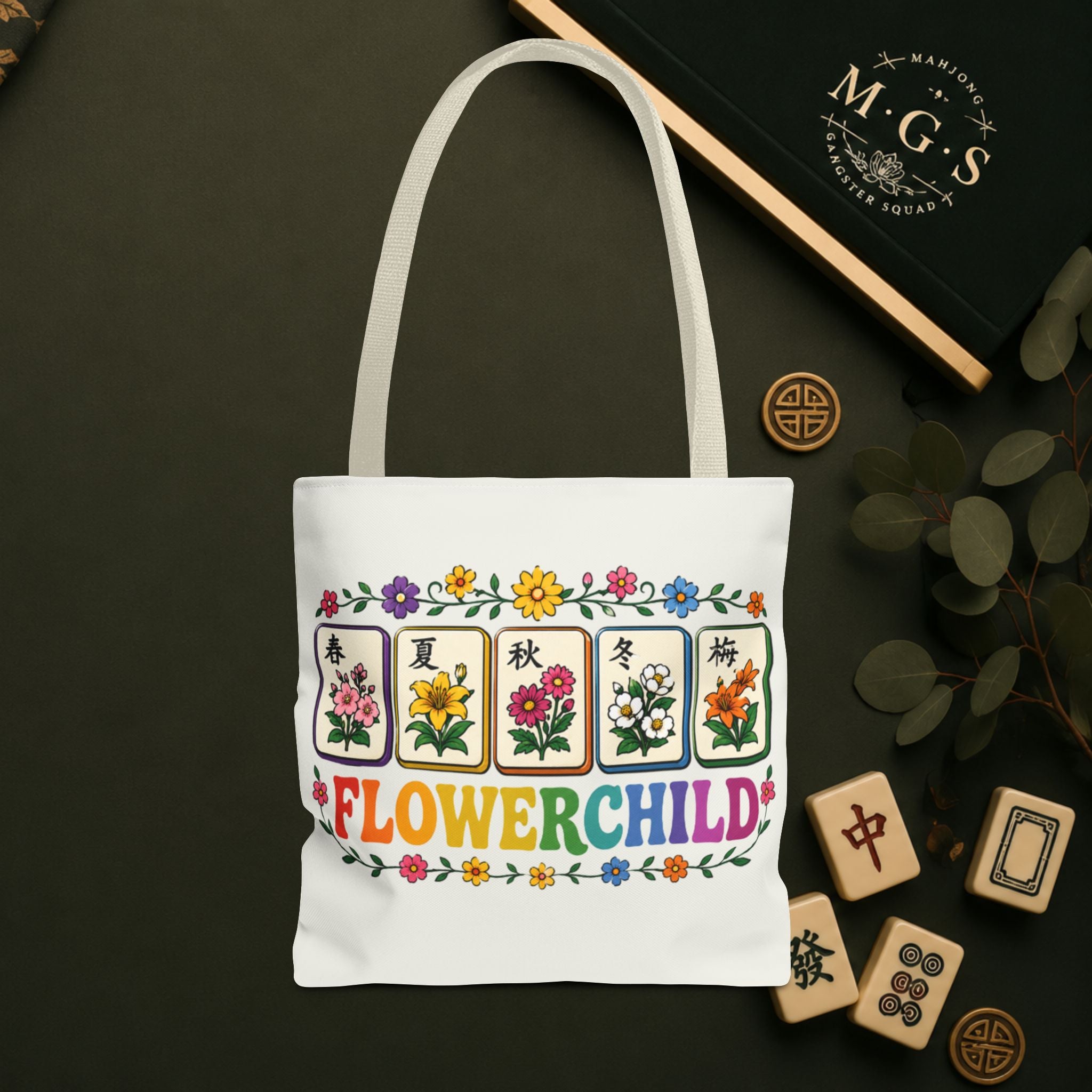 MahJong Gangster Squad - "Flower Child" Tote Bag