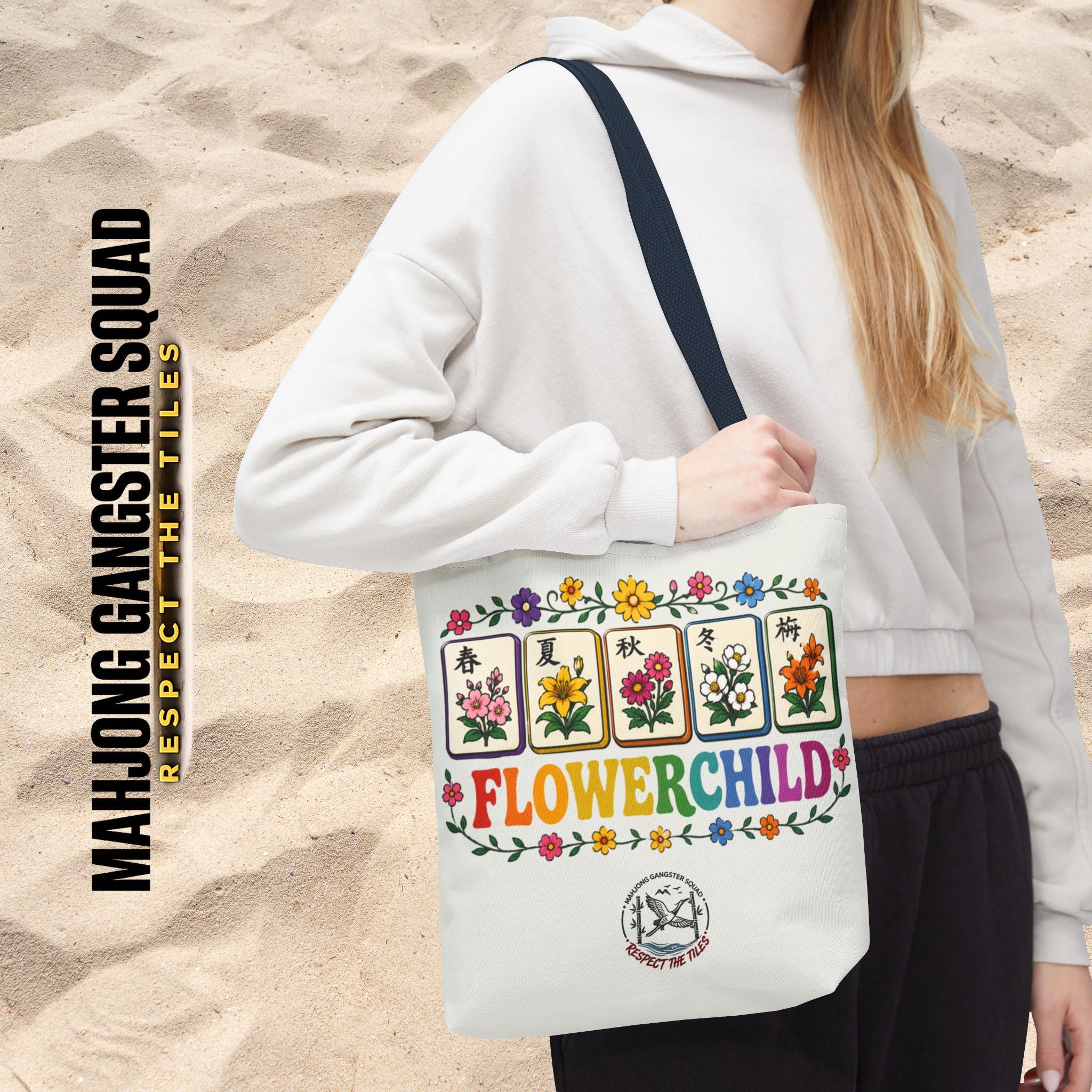 MahJong Gangster Squad - "Flower Child" Tote Bag