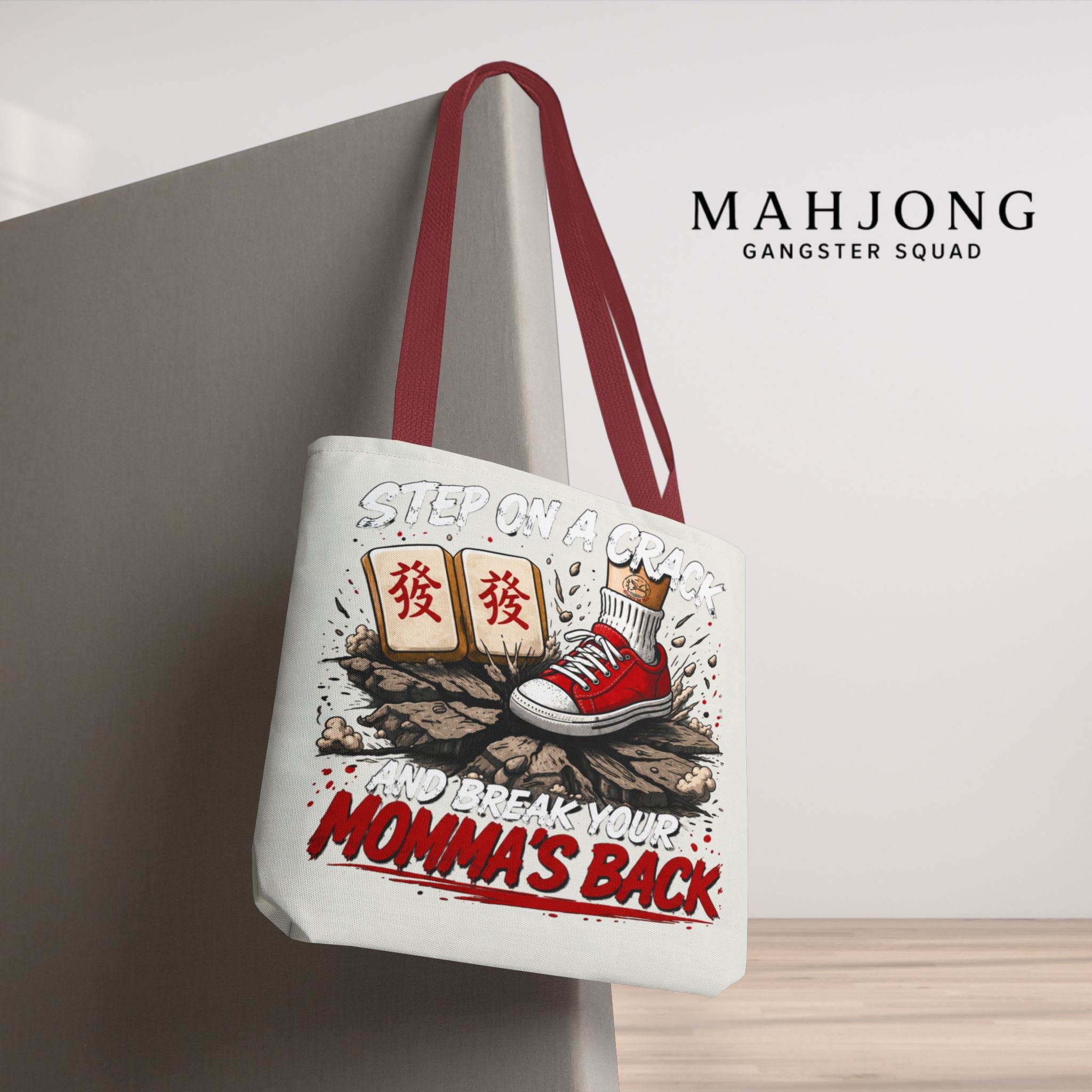 MahJong Gangster Squad - "Step on a Crack" Tote Bag