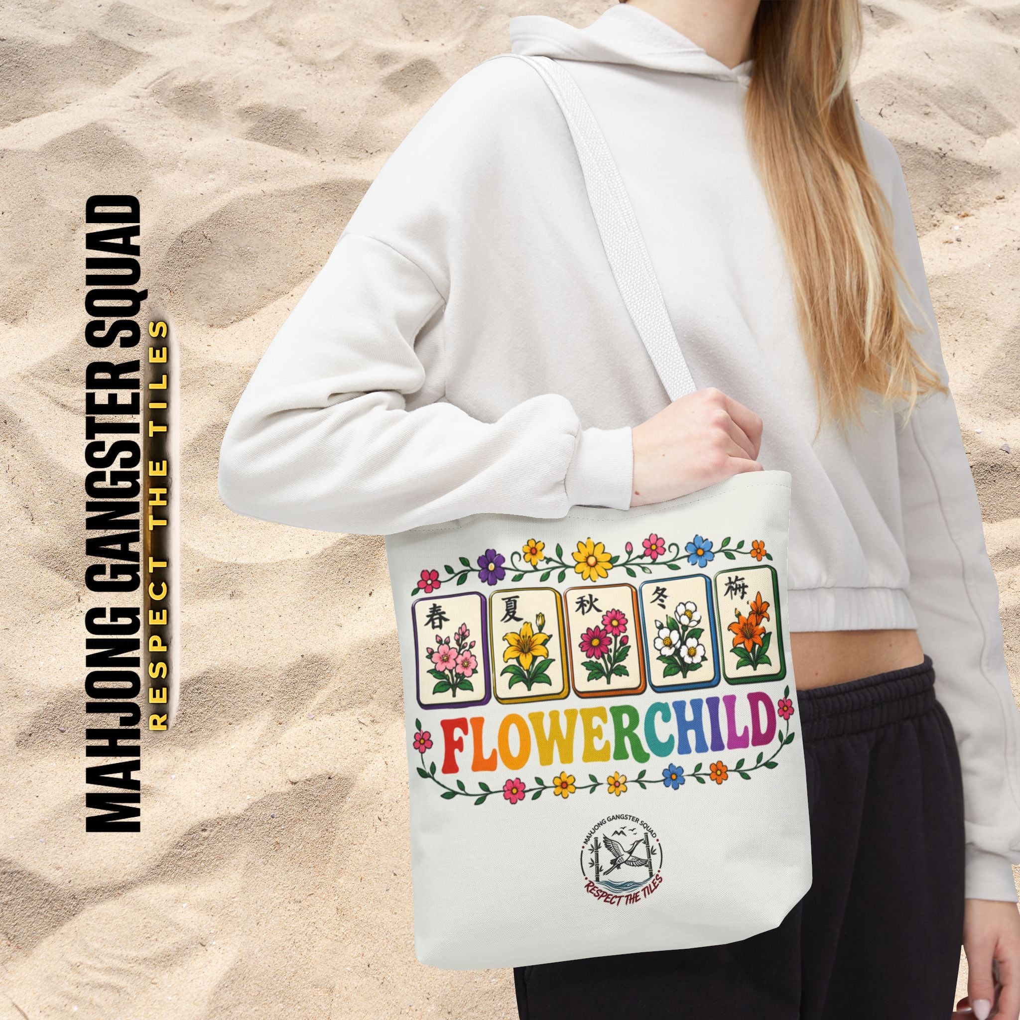 MahJong Gangster Squad - "Flower Child" Tote Bag