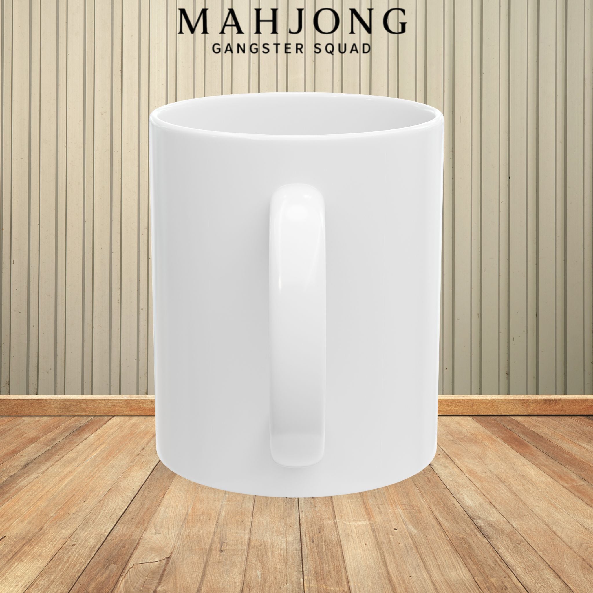 Mahjong Gangster Squad – "Mahjong First" Ceramic Coffee Cup