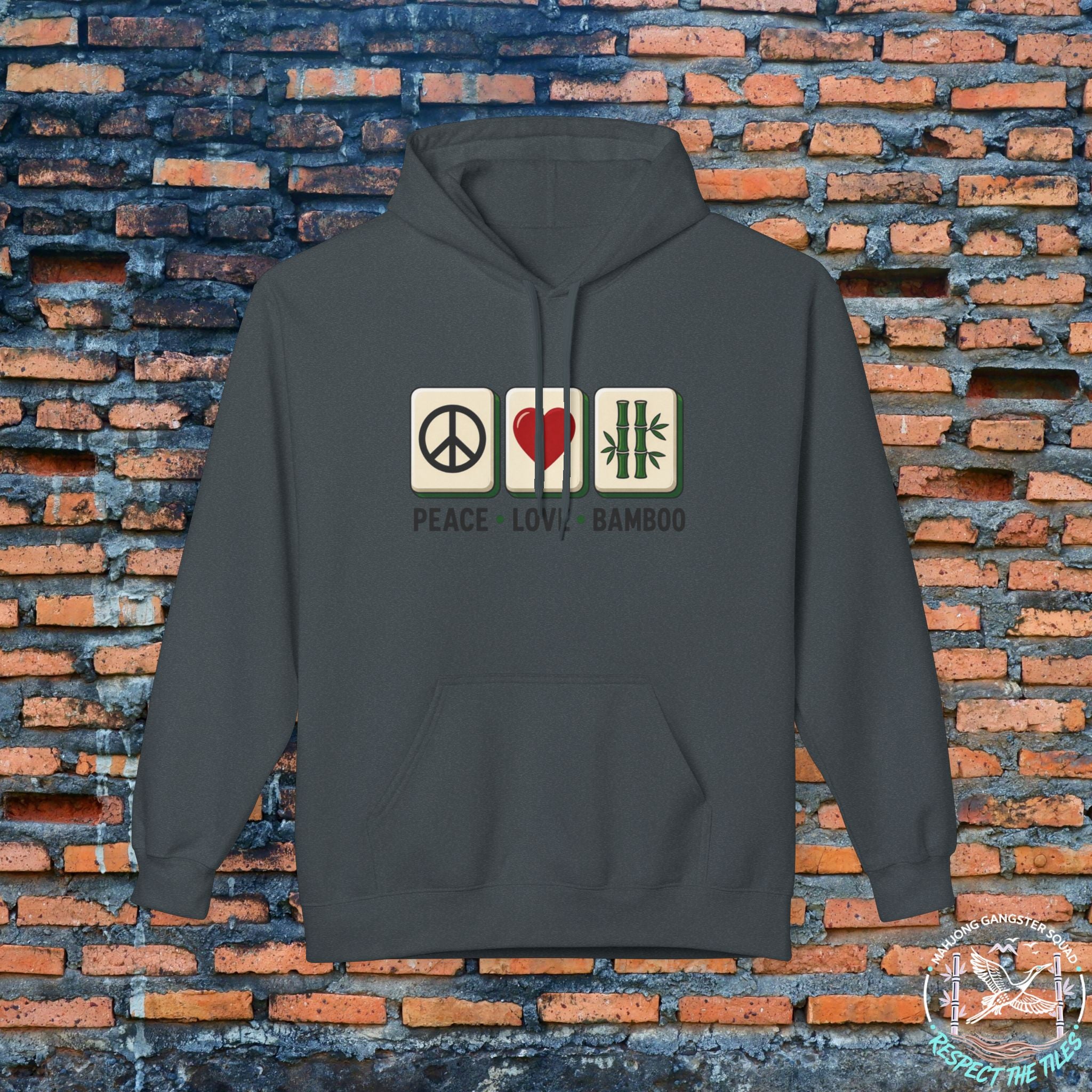 Mahjong Gangster Squad — "Peace Love Bamboo" Hoodie