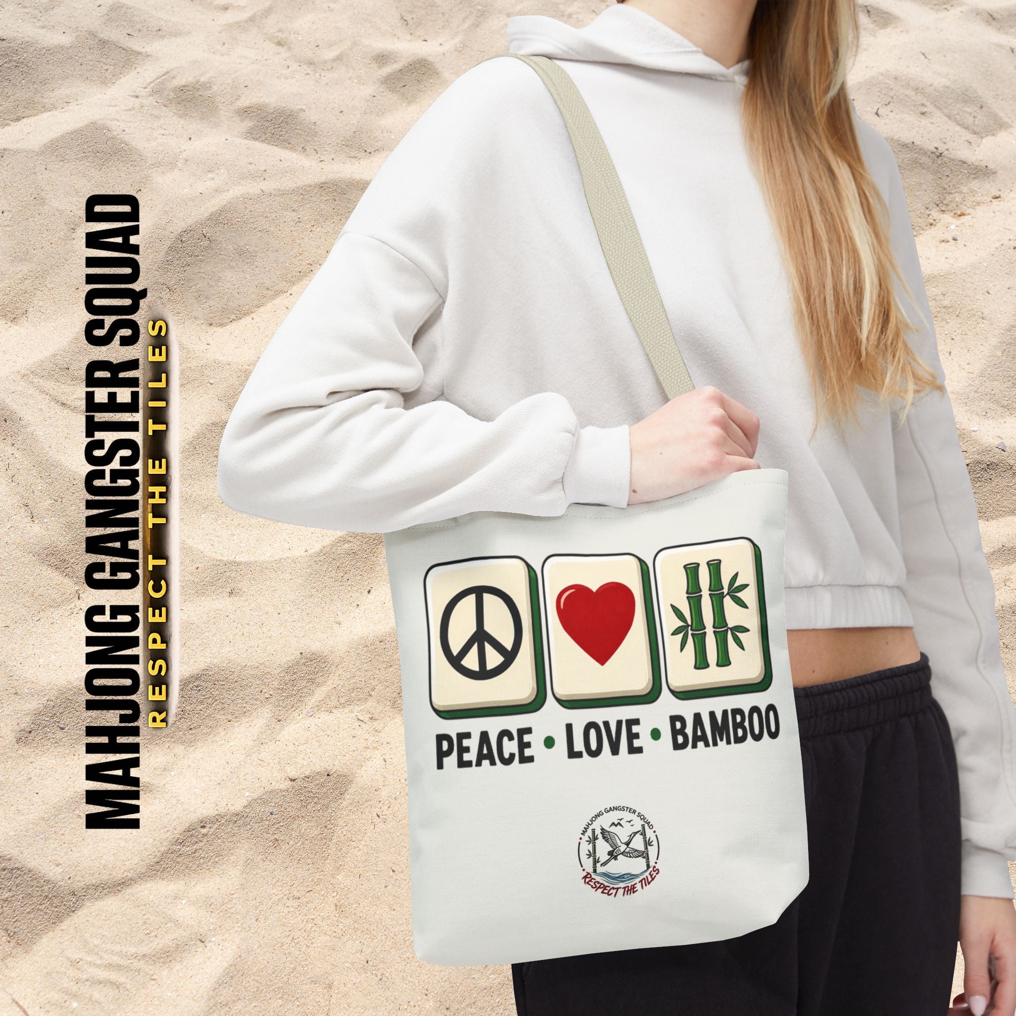 MahJong Gangster Squad - "Peace Love Bamboo" Tote Bag