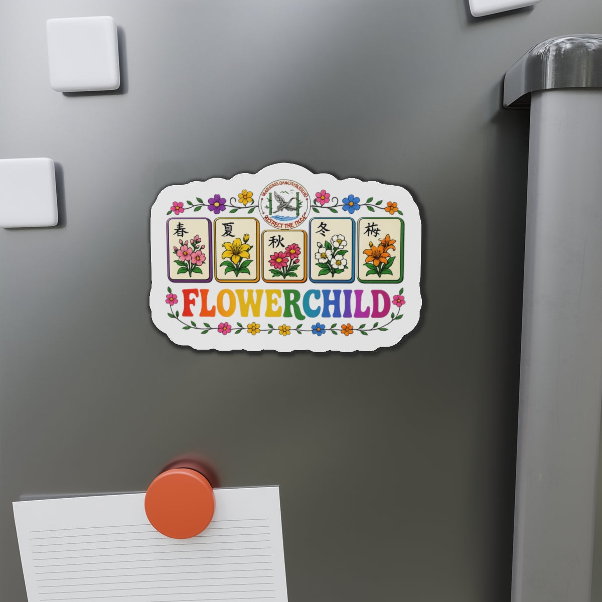 Mahjong Gangster Squad— "Flower Child"  Die-Cut Magnet