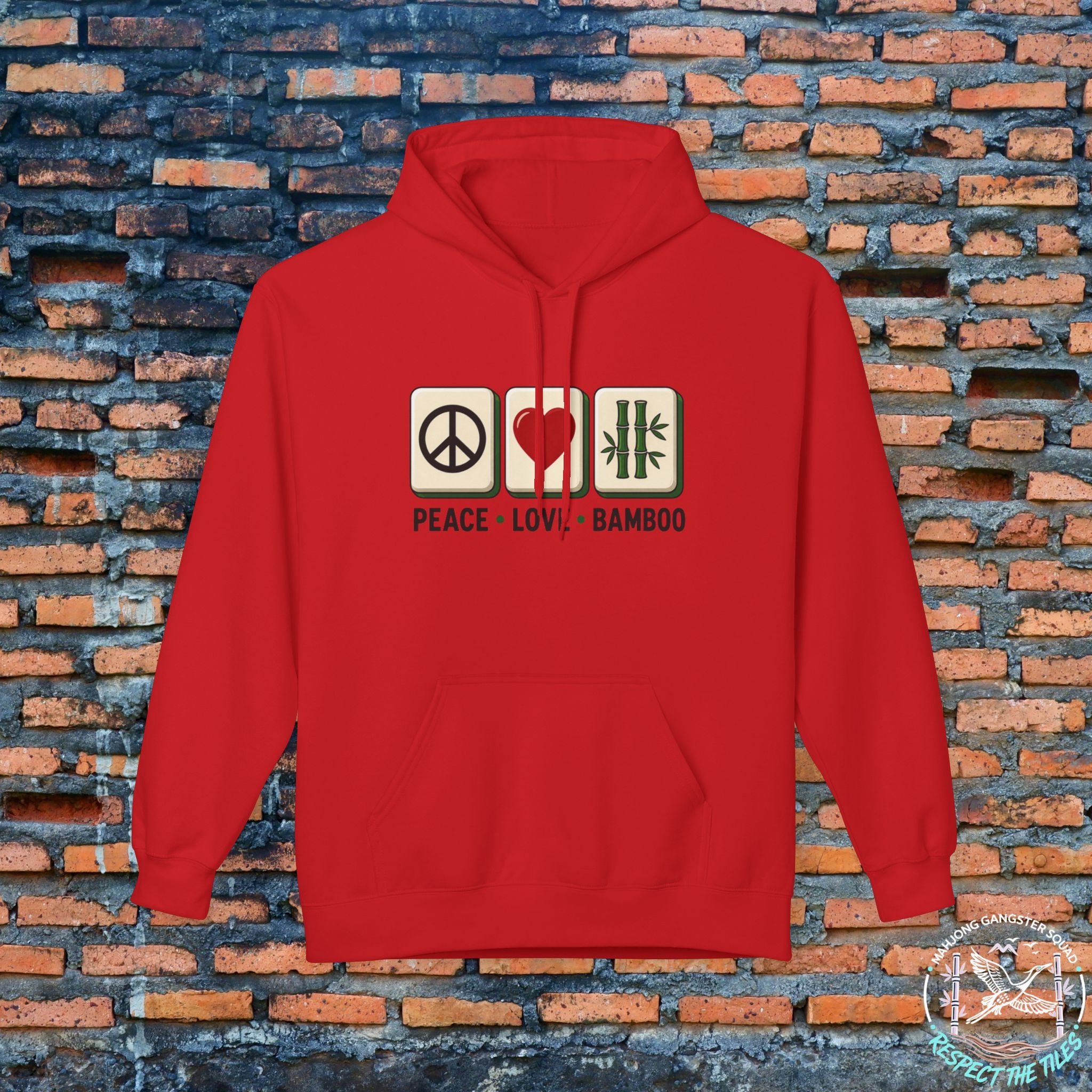 Mahjong Gangster Squad — "Peace Love Bamboo" Hoodie