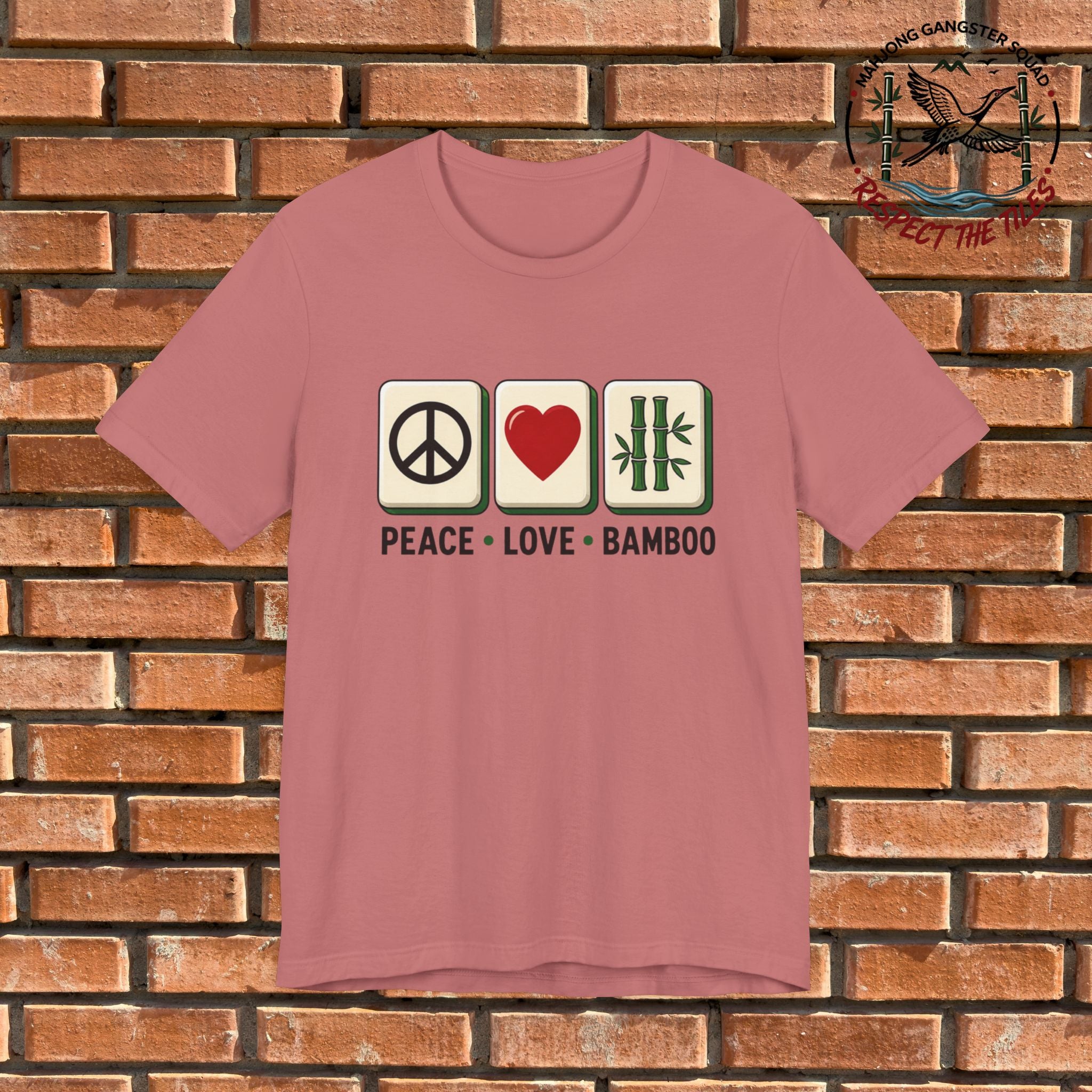 Mahjong Gangster Squad - "Peace • Love • Bamboo" Graphic Tee