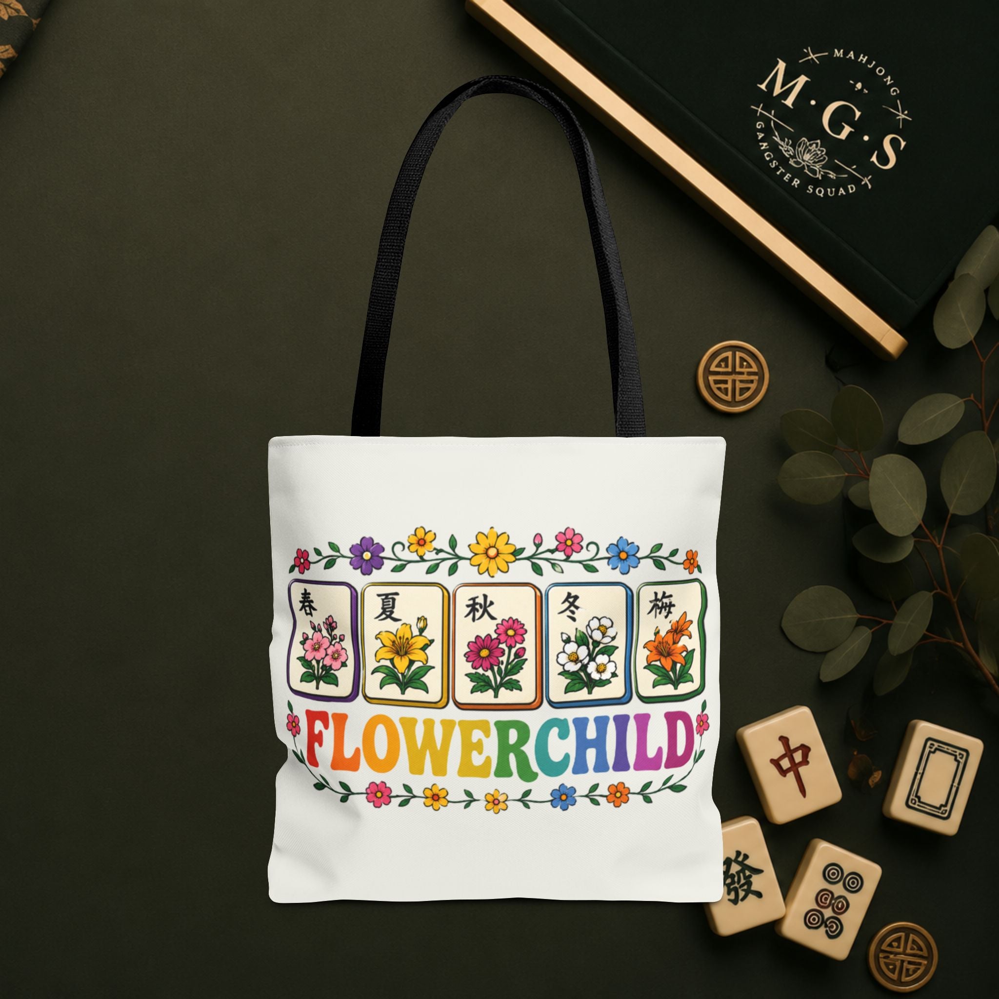 MahJong Gangster Squad - "Flower Child" Tote Bag