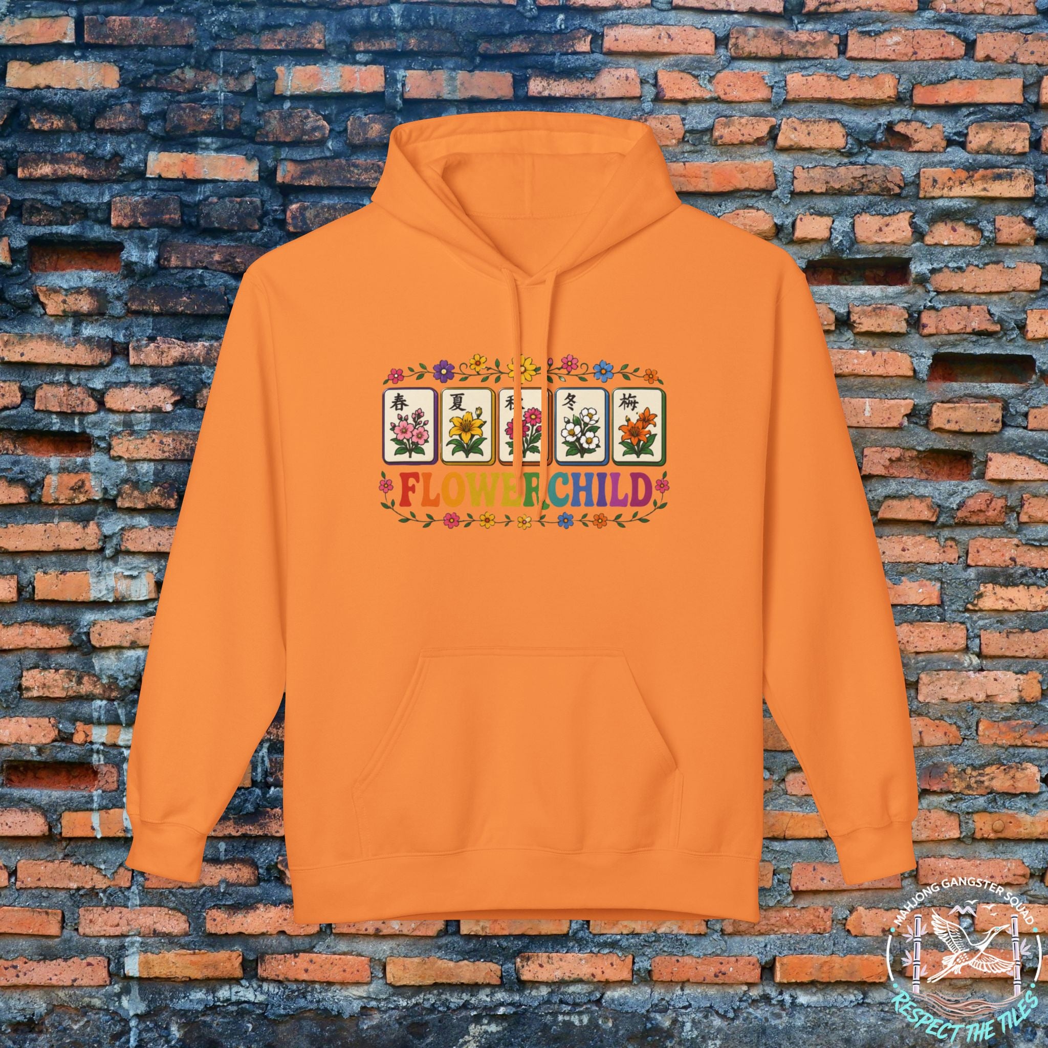 Mahjong Gangster Squad Hoodie — Vintage "Flower Child"