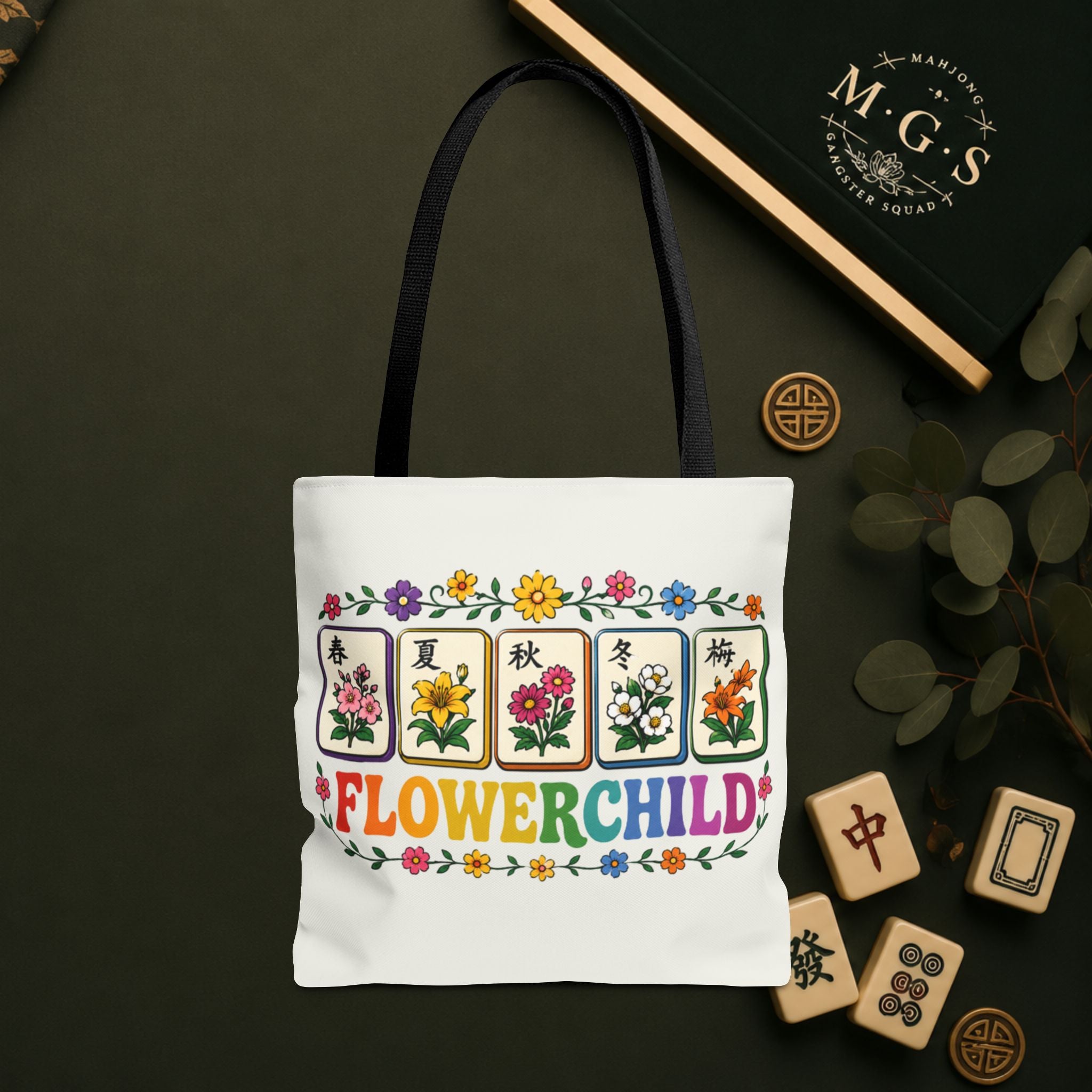 MahJong Gangster Squad - "Flower Child" Tote Bag