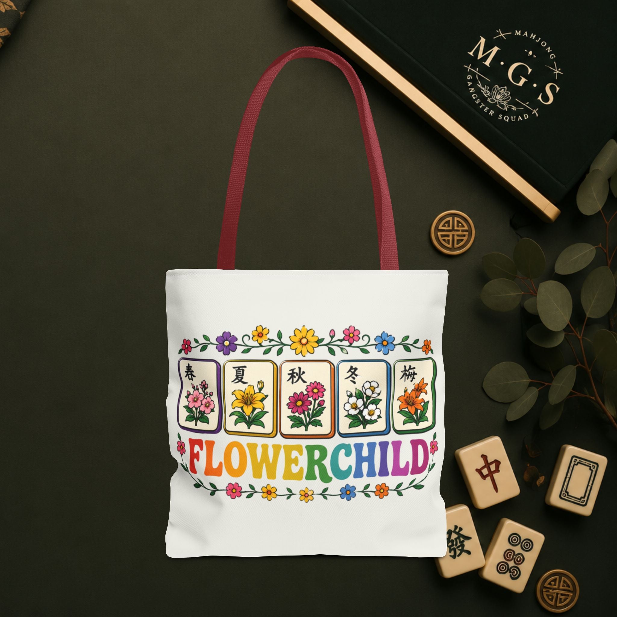 MahJong Gangster Squad - "Flower Child" Tote Bag