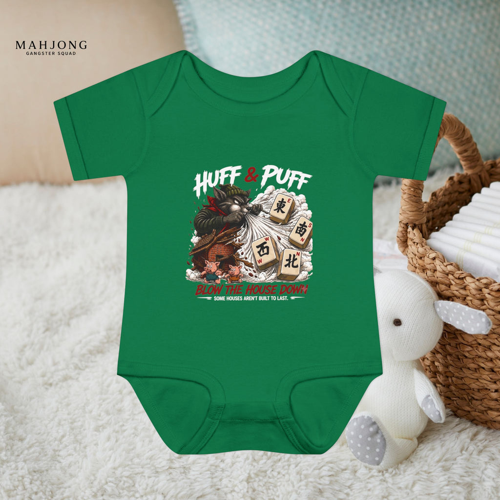 Mahjong Gangster Squad - 'Blow the House Down' Baby Onesie