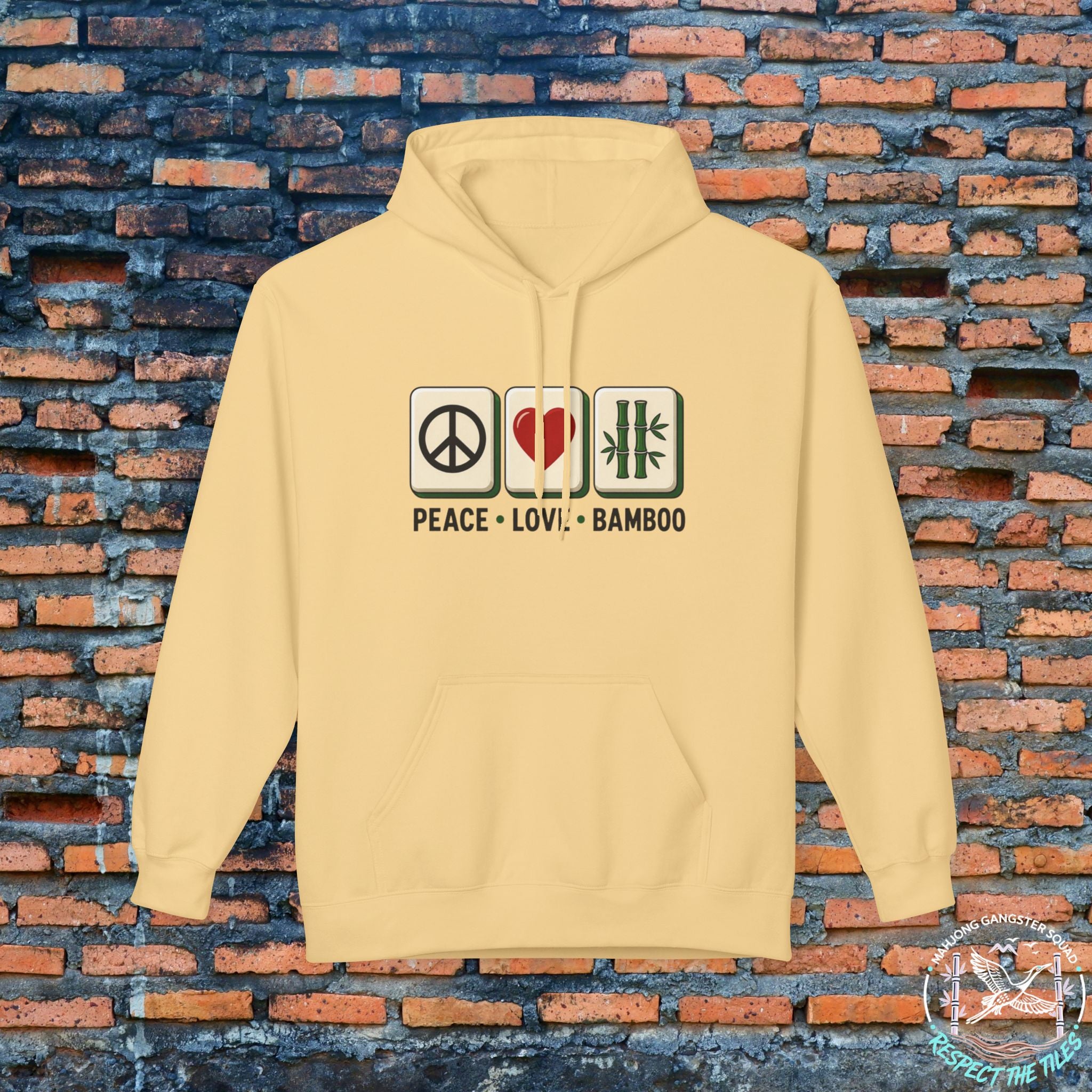 Mahjong Gangster Squad — "Peace Love Bamboo" Hoodie