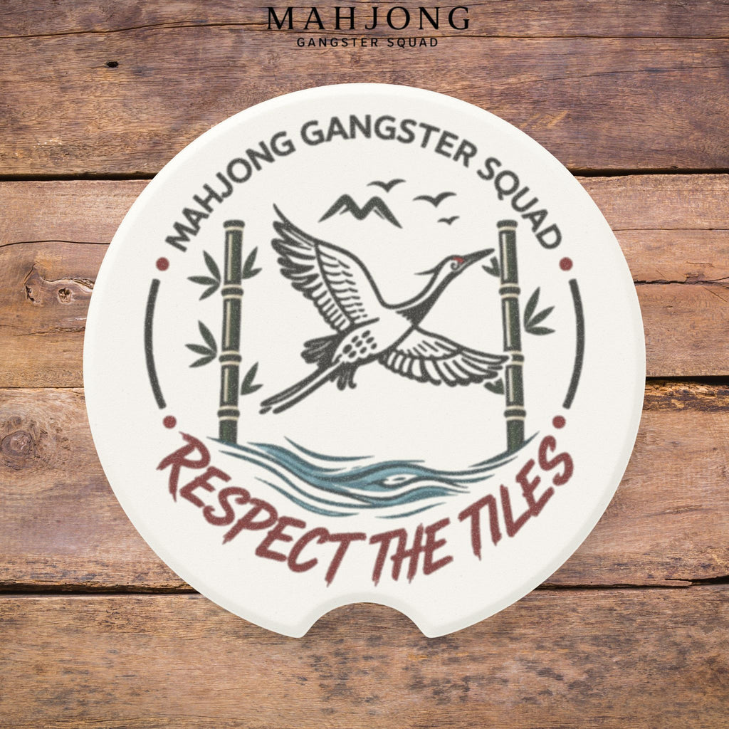 Mahjong Gangster Squad - “Respect the Tiles” Ceramic Drink Coaster