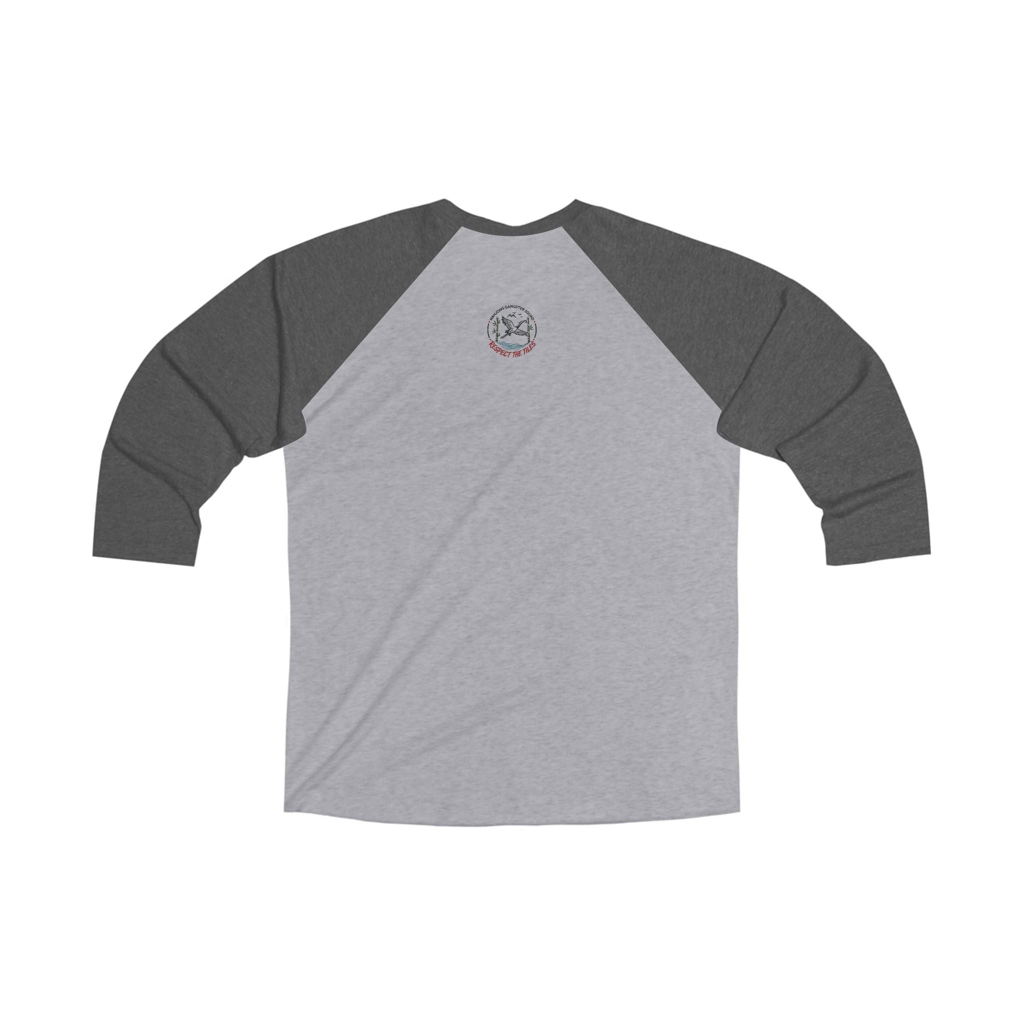Mahjong Gangster Squad — "Flower Child" 3/4-Sleeve Baseball Shirt