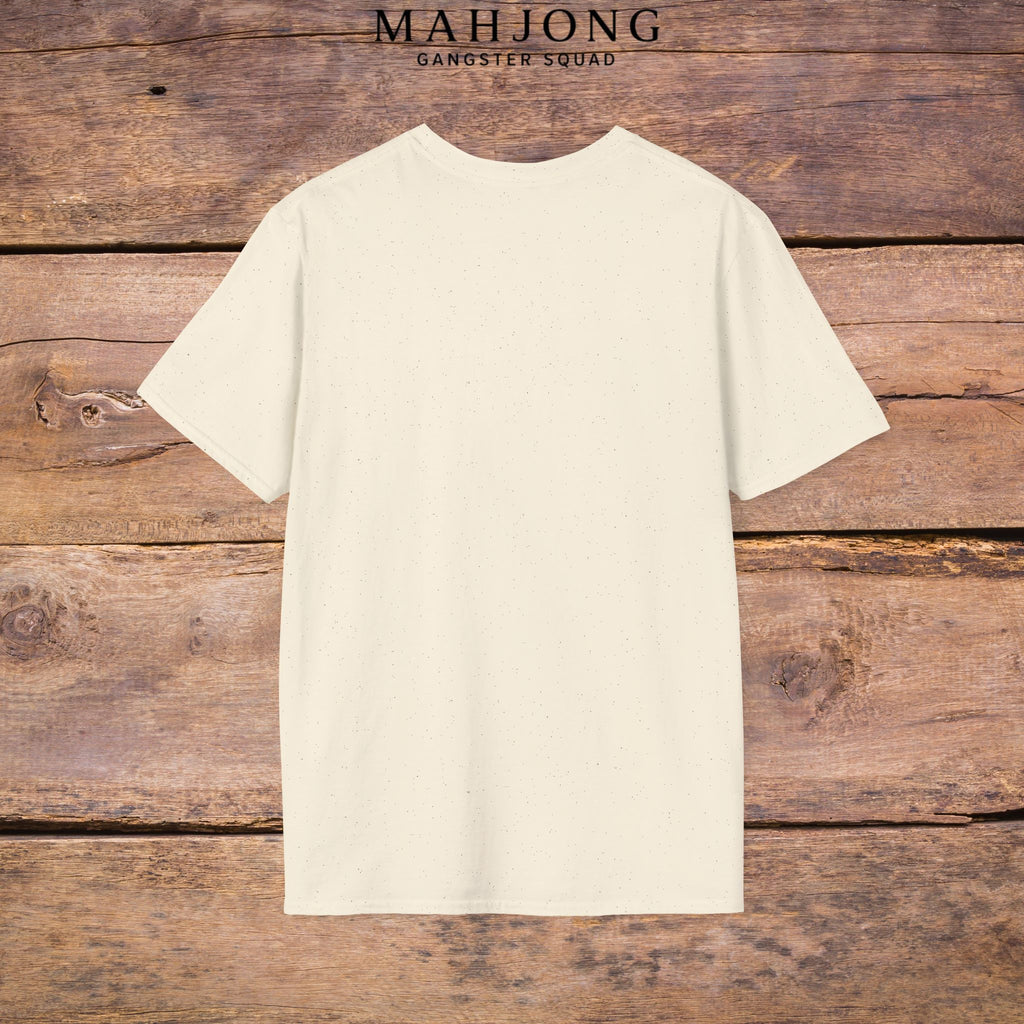 Mahjong Gangster Squad T-Shirt — "Respect the Tiles: Crane" Casual Tee