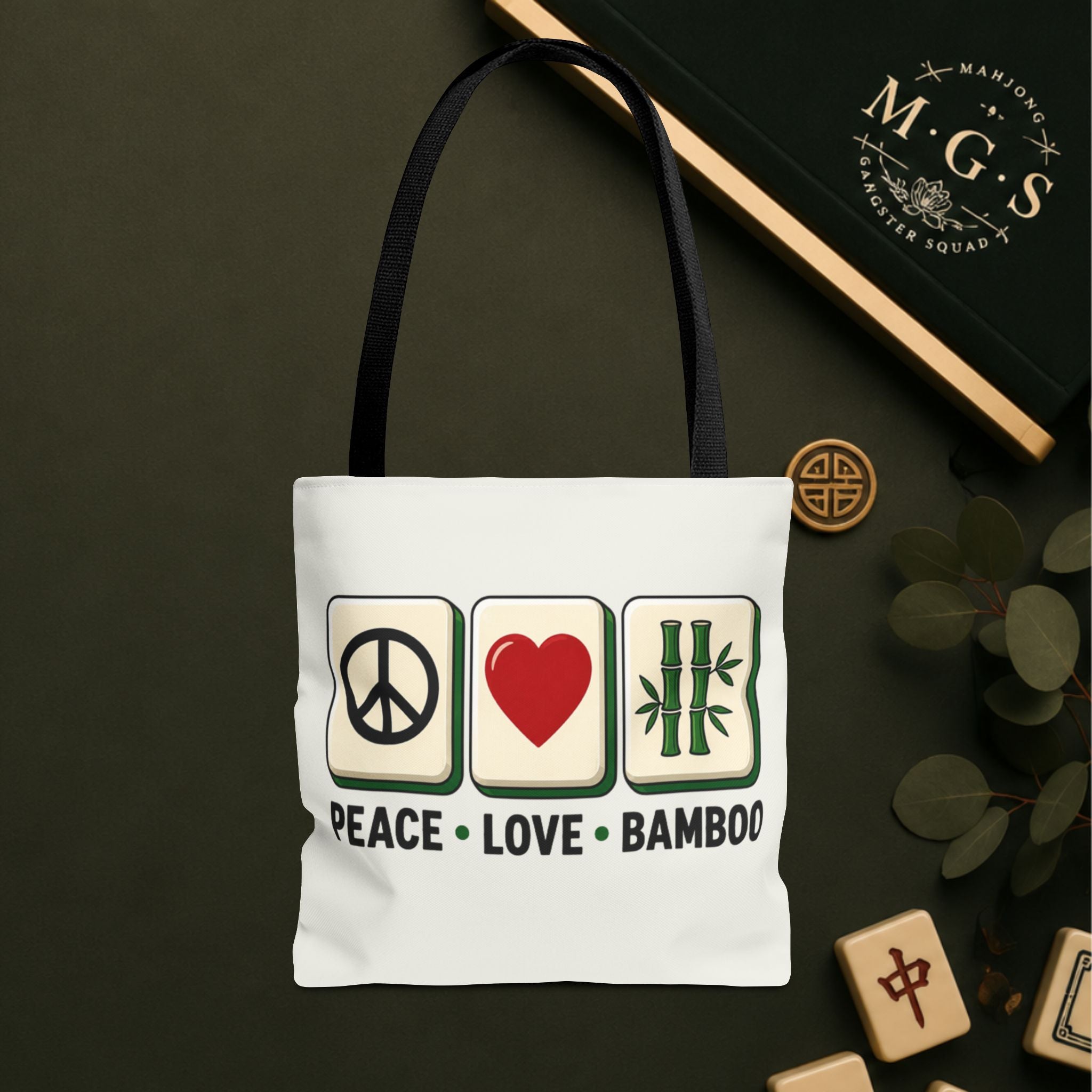 MahJong Gangster Squad - "Peace Love Bamboo" Tote Bag