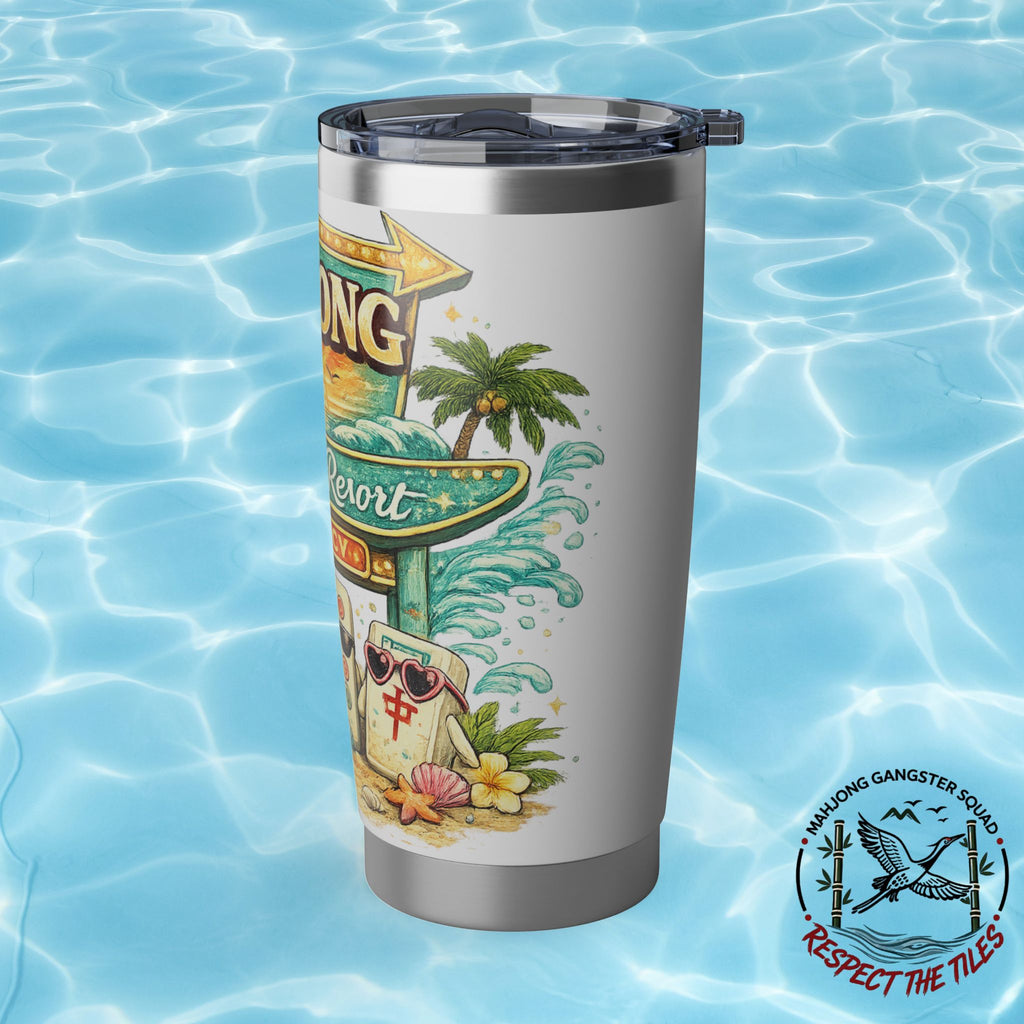 Mahjong Gangster Club — "Beach Resort Vibes" 20oz Tumbler