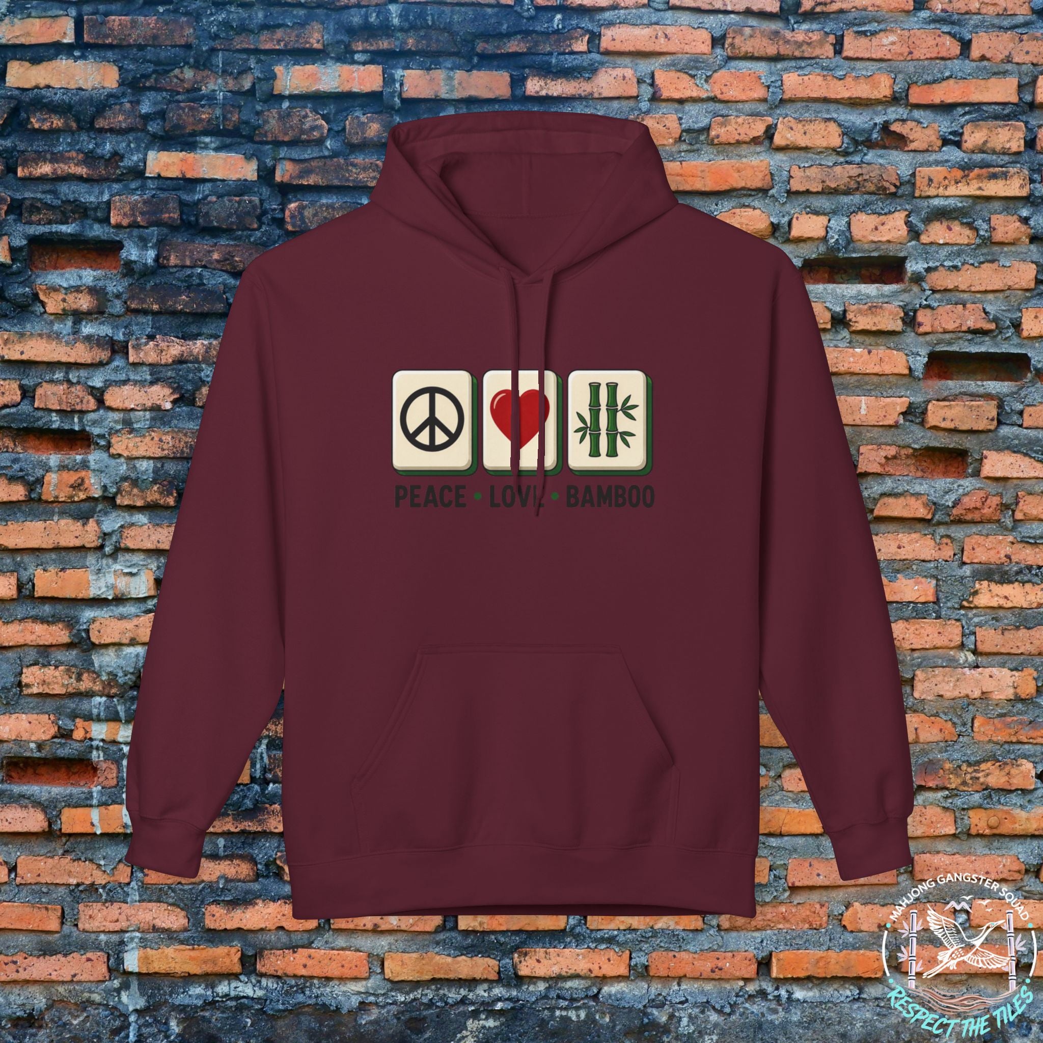 Mahjong Gangster Squad — "Peace Love Bamboo" Hoodie