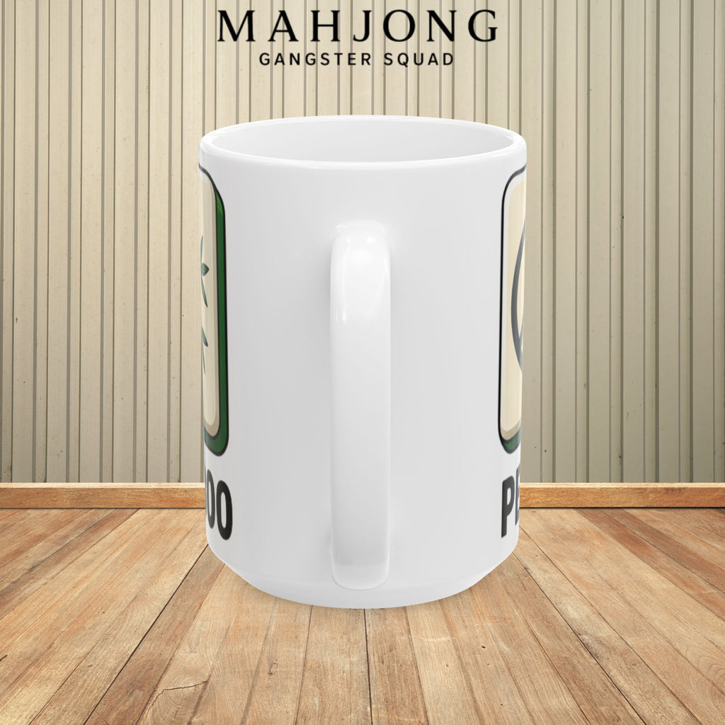 Mahjong Gangster Squad – "Peace, Love, Bamboo" Ceramic Coffee Cup
