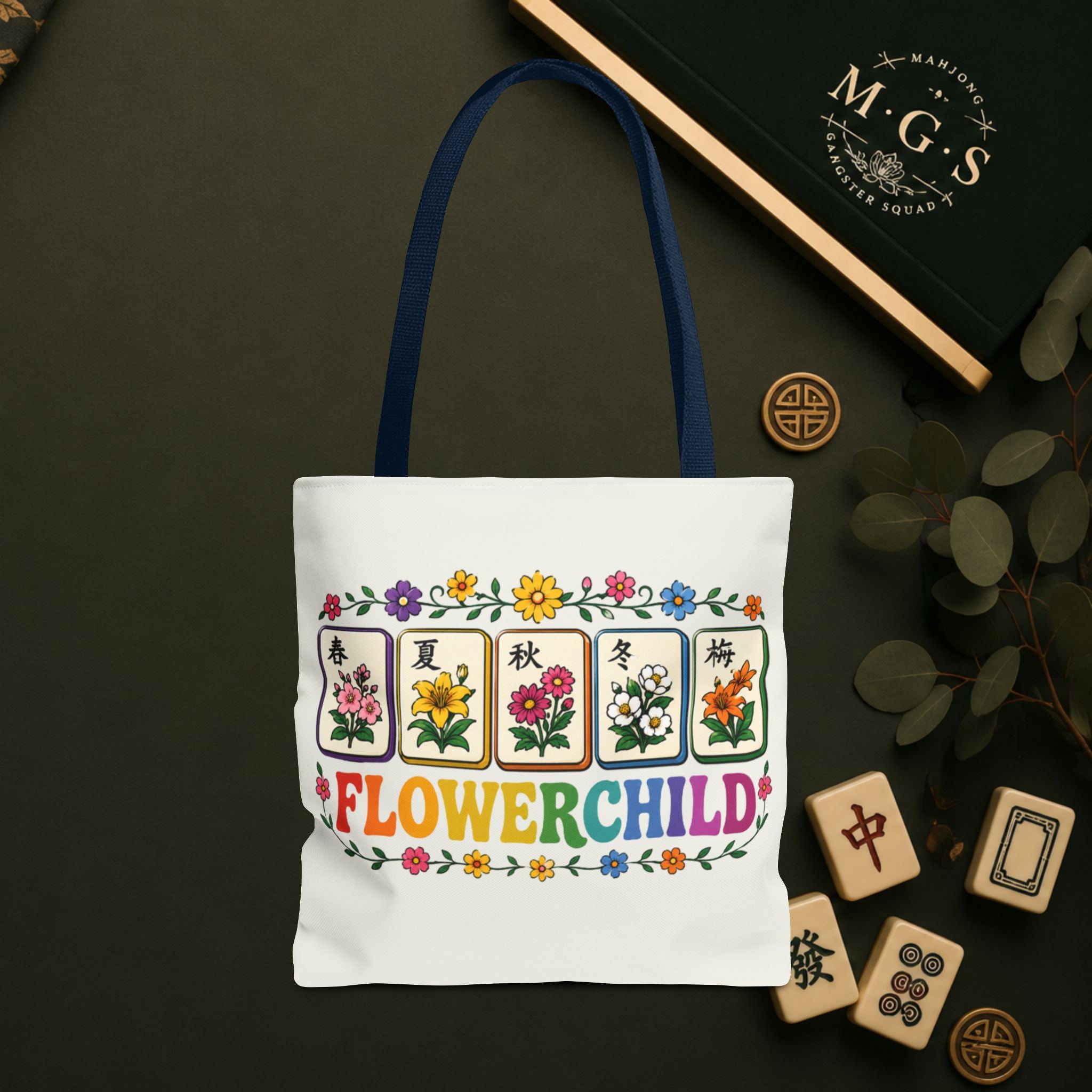 MahJong Gangster Squad - "Flower Child" Tote Bag