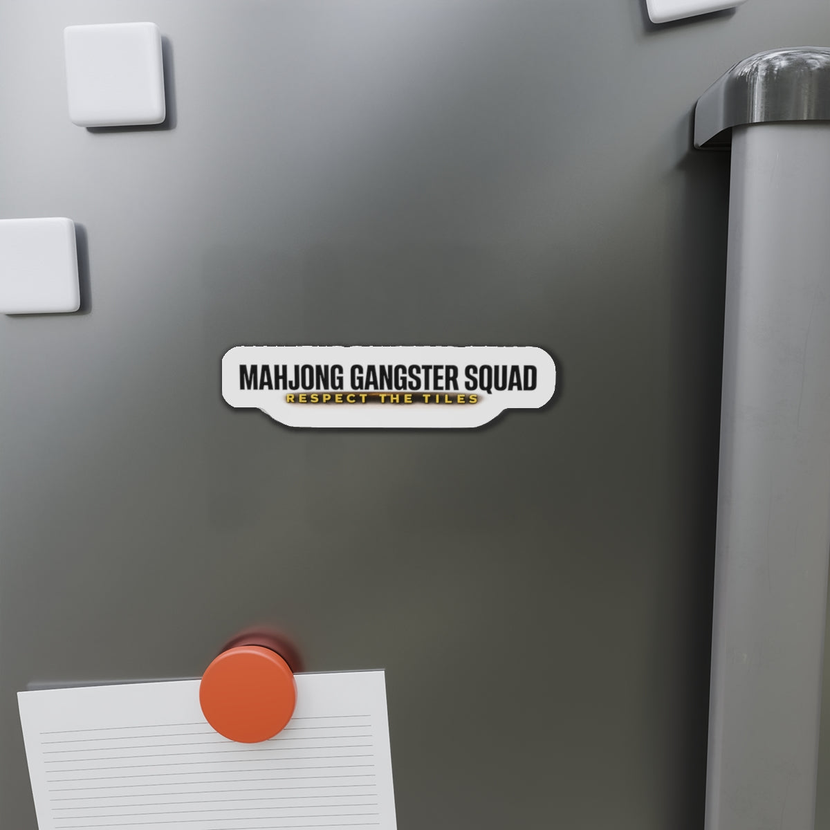 Mahjong Gangster Squad— "Respect the Tiles: Urban"  Die-Cut Magnet