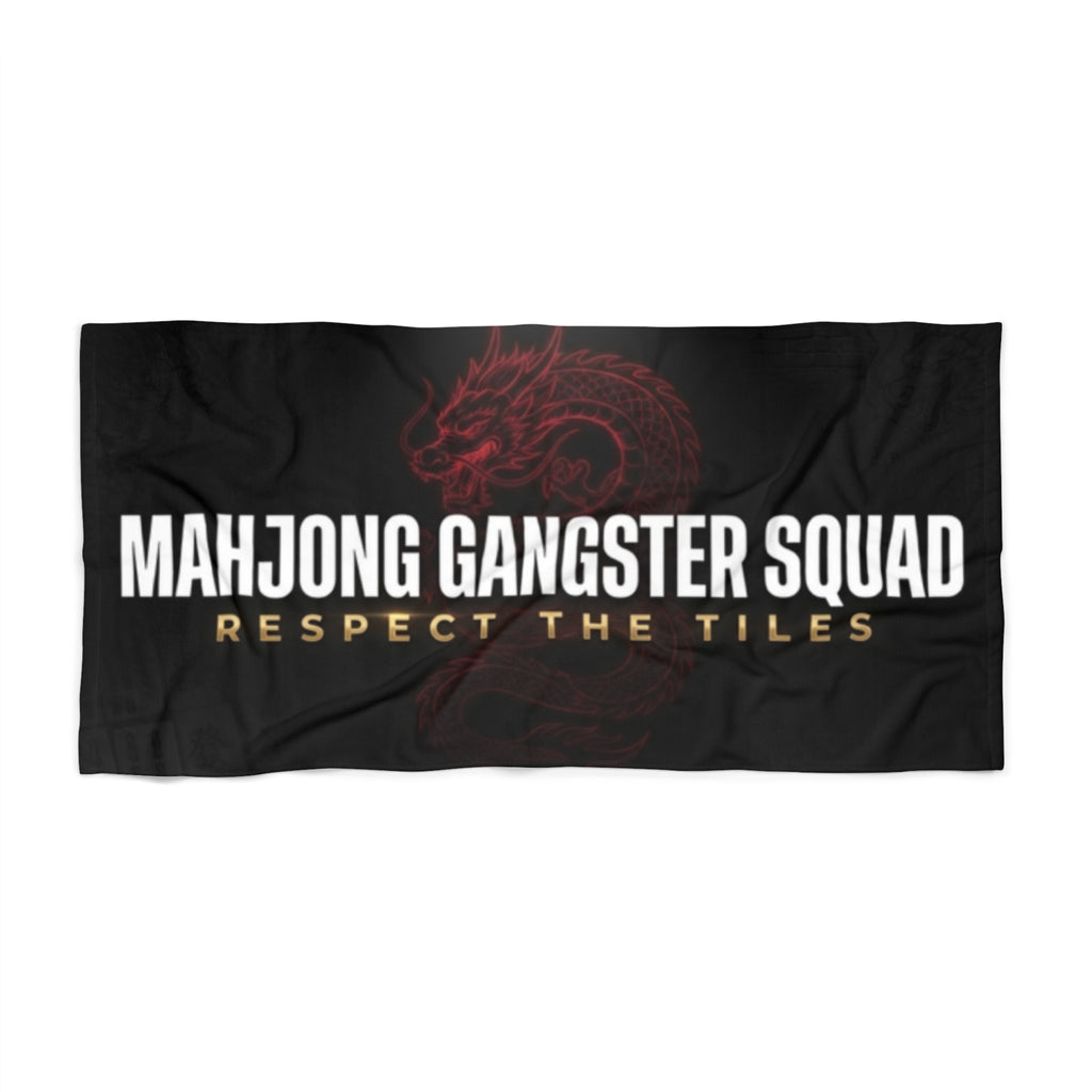 Mahjong Gangster Squad — "Dragon: Respect the Tiles"  Beach Towel
