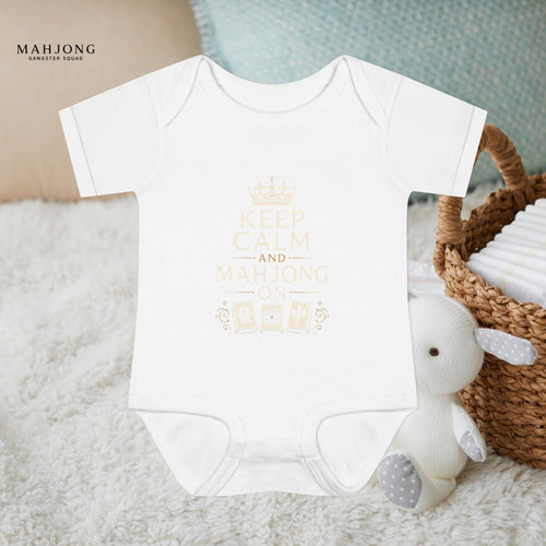 Mahjong Gangster Squad - "Keep Calm" Baby Onesie