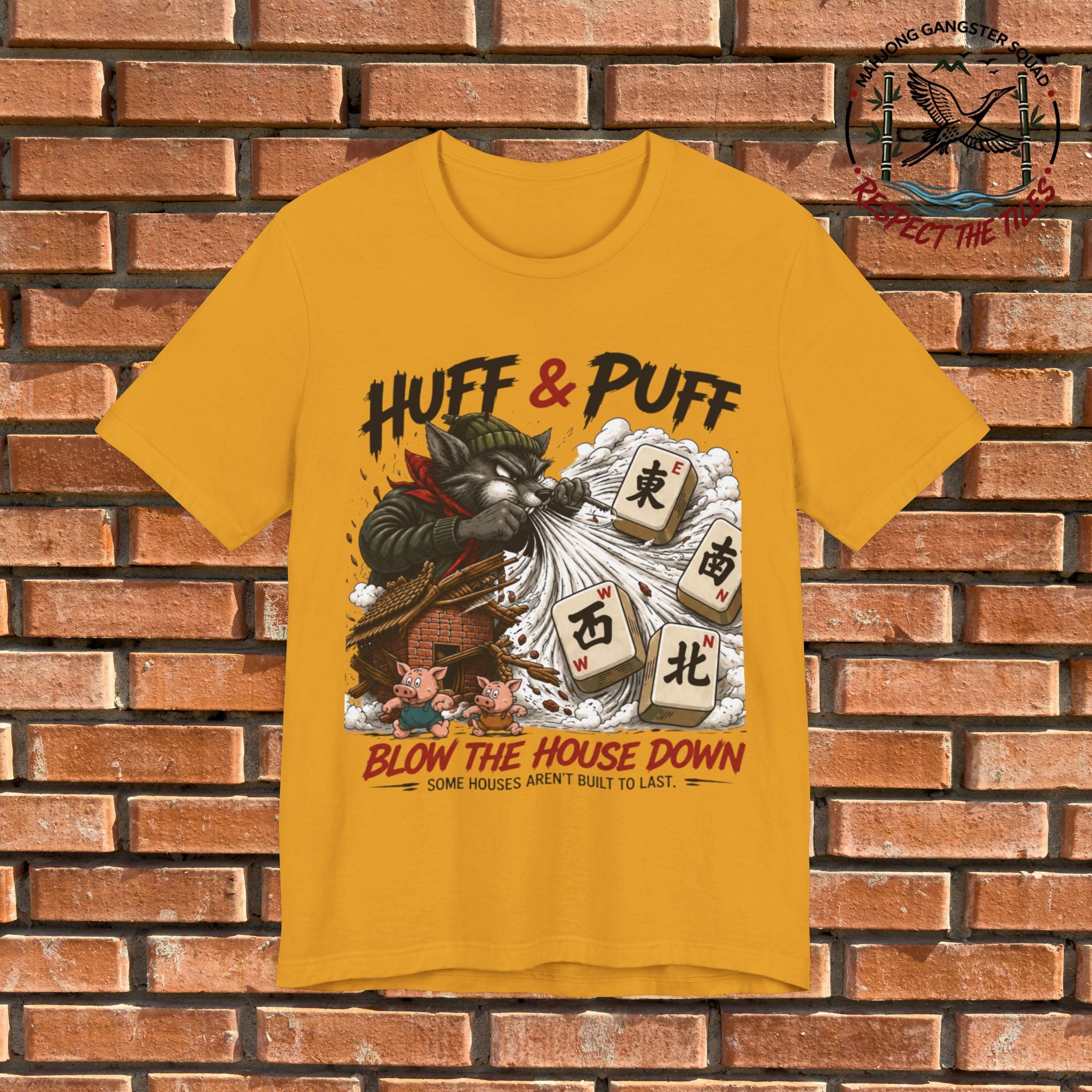Mahjong Gangster Squad - "Blow the House Down" Graphic Tee
