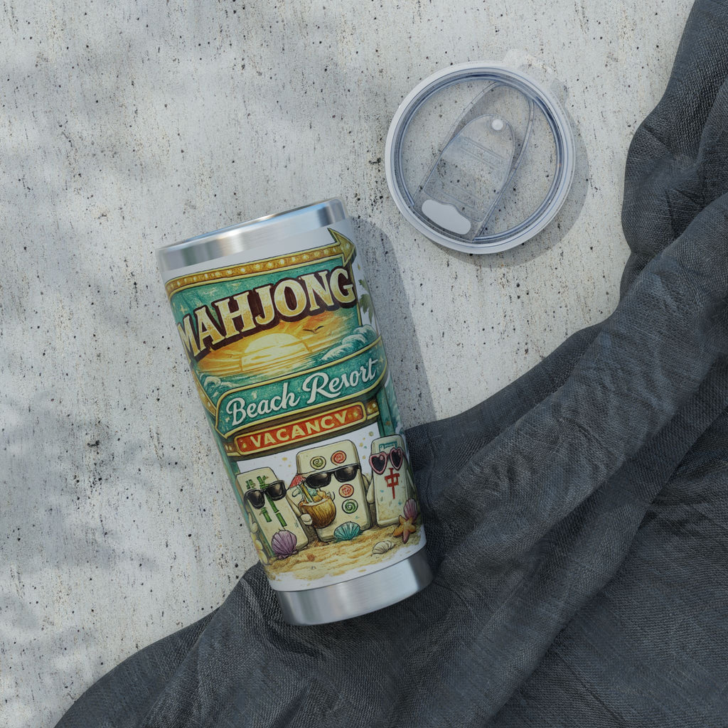 Mahjong Gangster Club — "Beach Resort Vibes" 20oz Tumbler