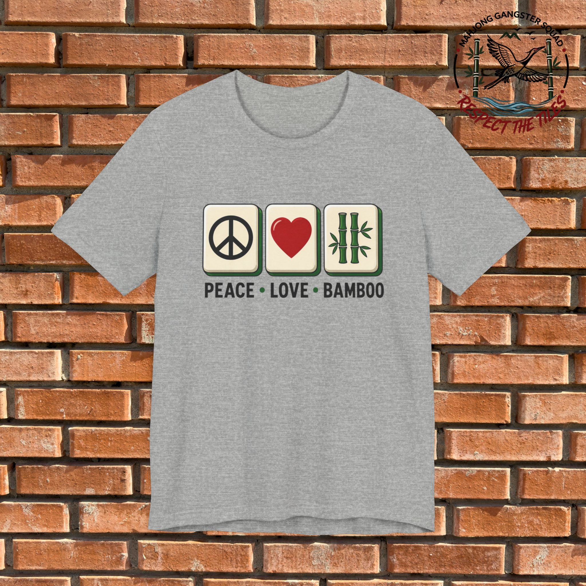 Mahjong Gangster Squad - "Peace • Love • Bamboo" Graphic Tee