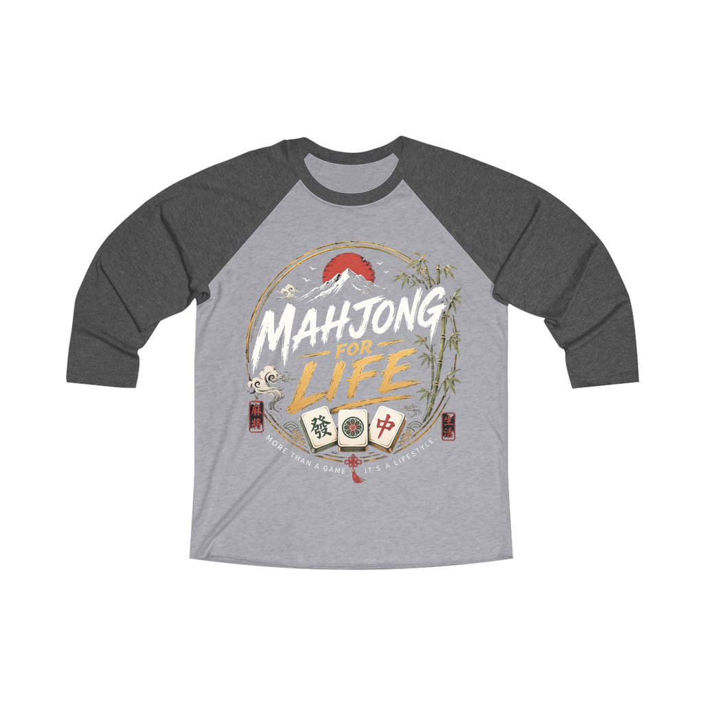 Mahjong Gangster Squad — "Mahjong for Life" 3/4-Sleeve Baseball Shirt
