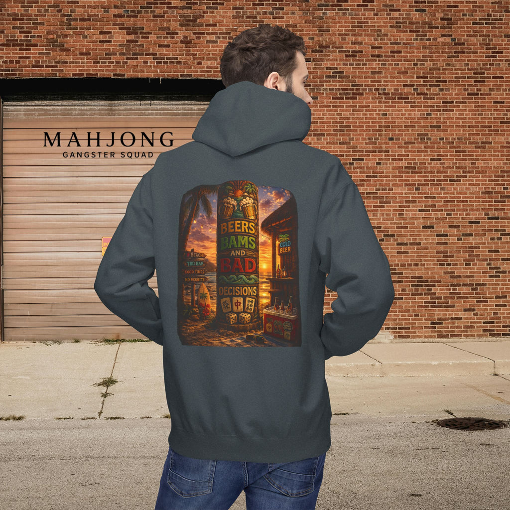 Mahjong Gangster Squad Hoodie — “Bams, Beers & Bad Decisions”