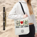 MahJong Gangster Squad - "Peace Love Bamboo" Tote Bag