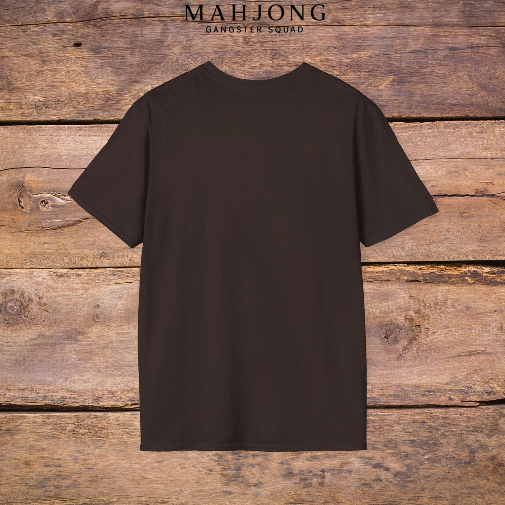 Mahjong Gangster Squad T-Shirt — "Respect the Tiles: Crane" Casual Tee