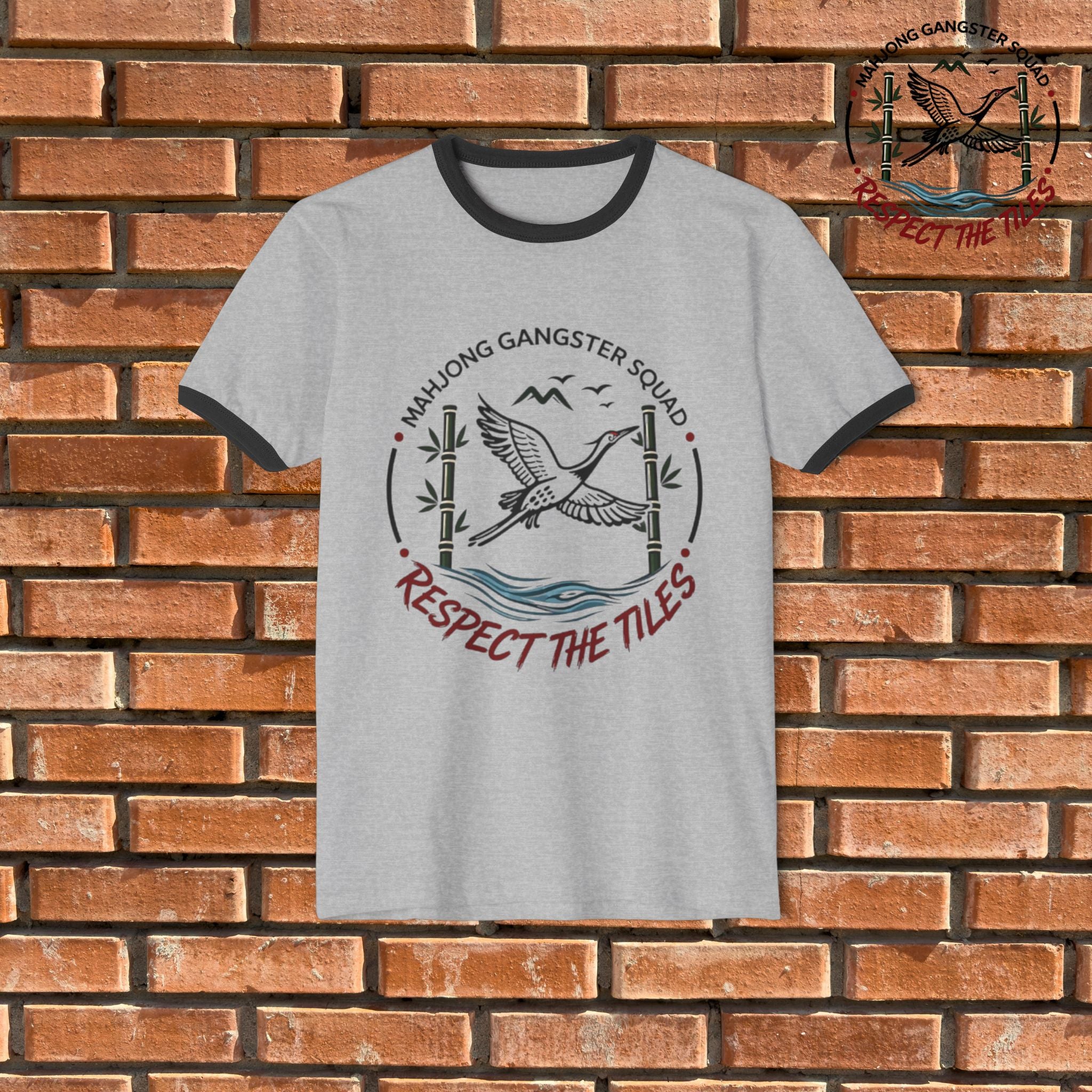 Mahjong Gangster Squad - "Respect the Tiles" Graphic Ring Tee