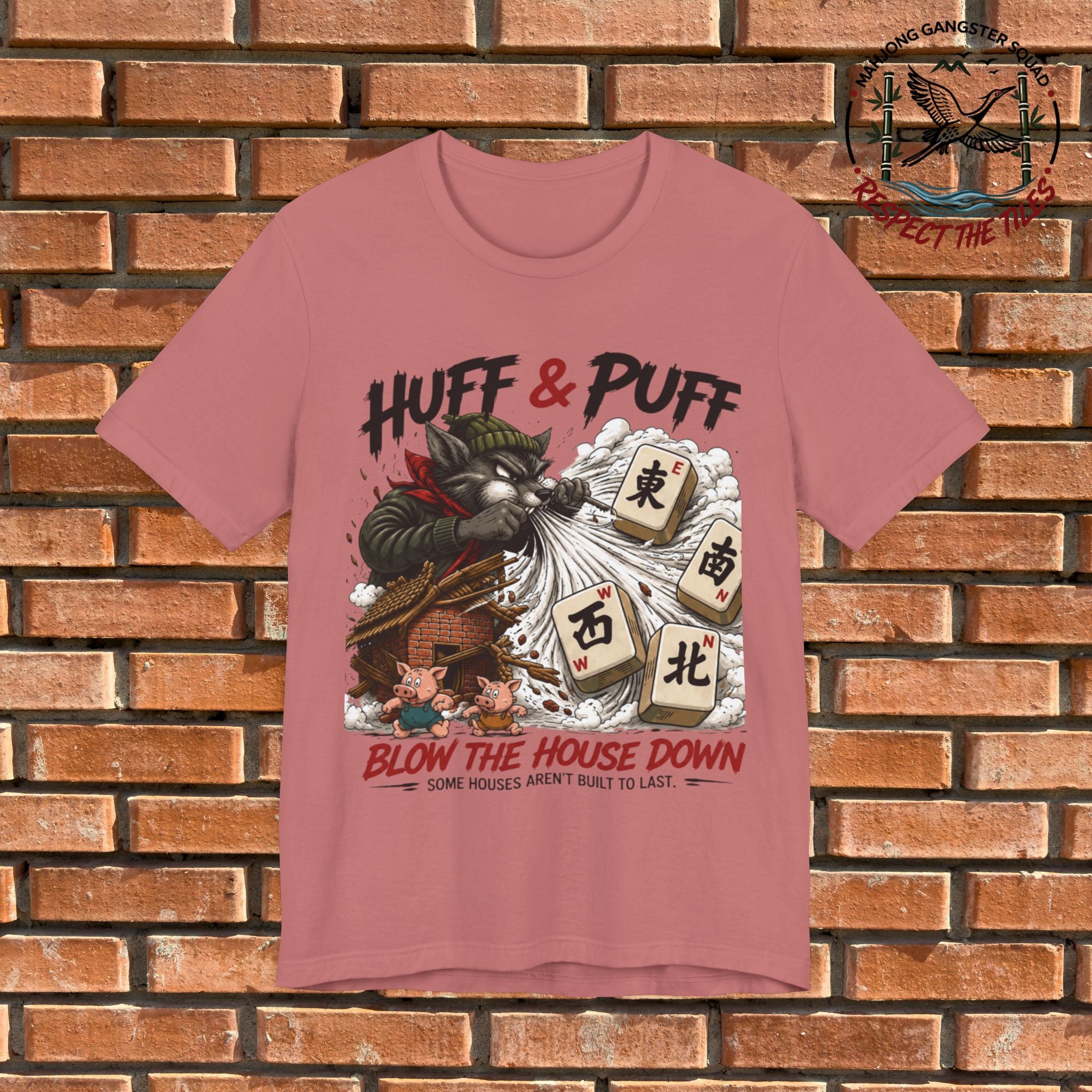 Mahjong Gangster Squad - "Blow the House Down" Graphic Tee