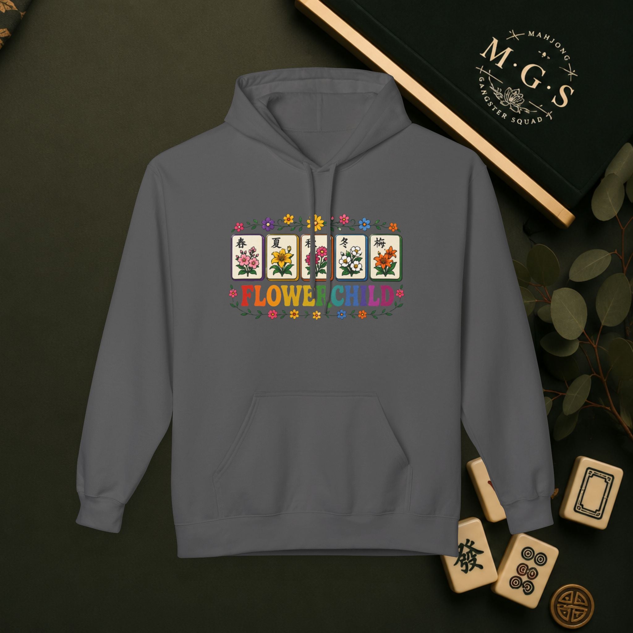 Mahjong Gangster Squad Hoodie — "Flower Child"