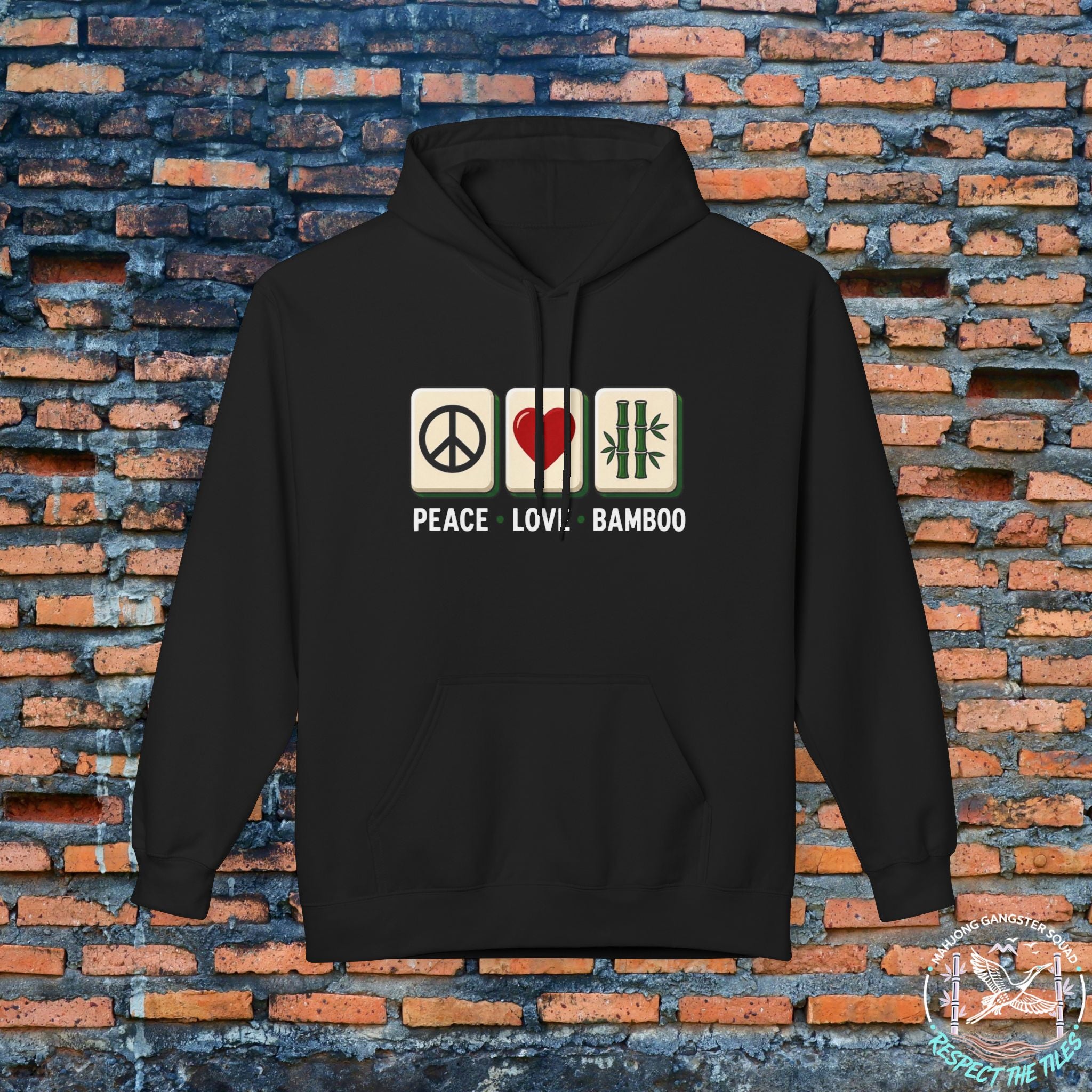 Mahjong Gangster Squad — "Peace Love Bamboo" Hoodie