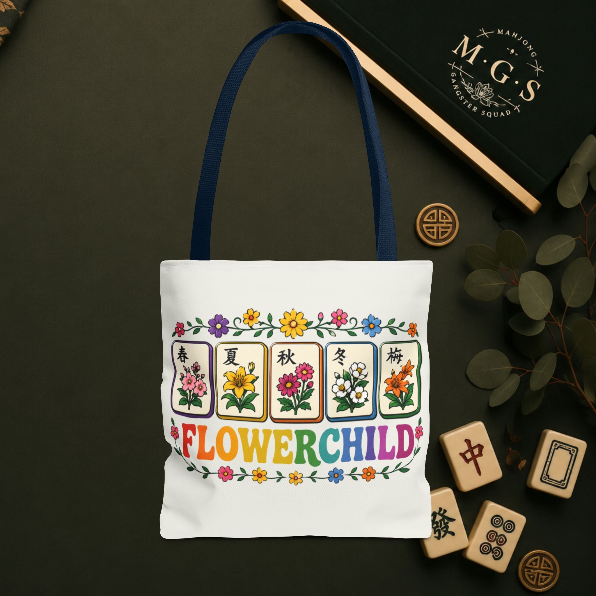 MahJong Gangster Squad - "Flower Child" Tote Bag