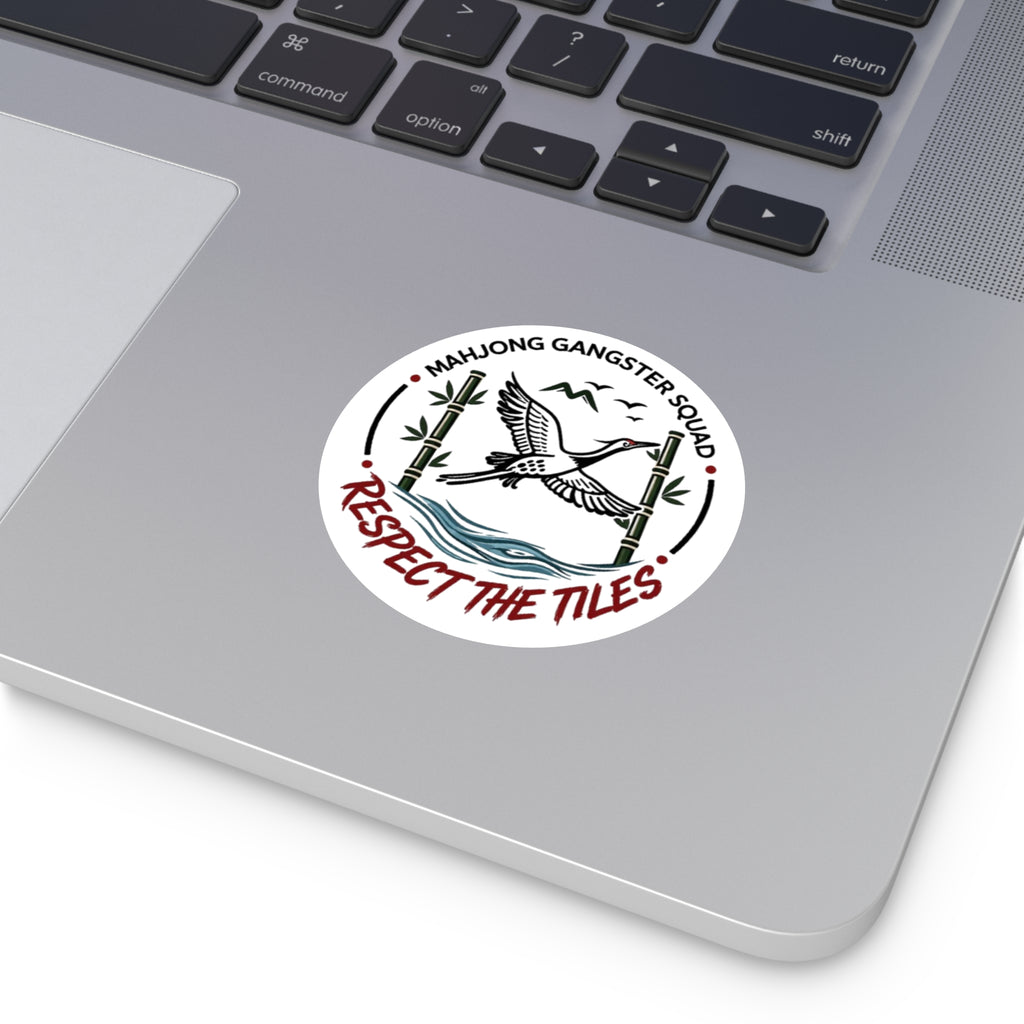Mahjong Gangster Squad "Respect the Tiles” Round Vinyl Sticker