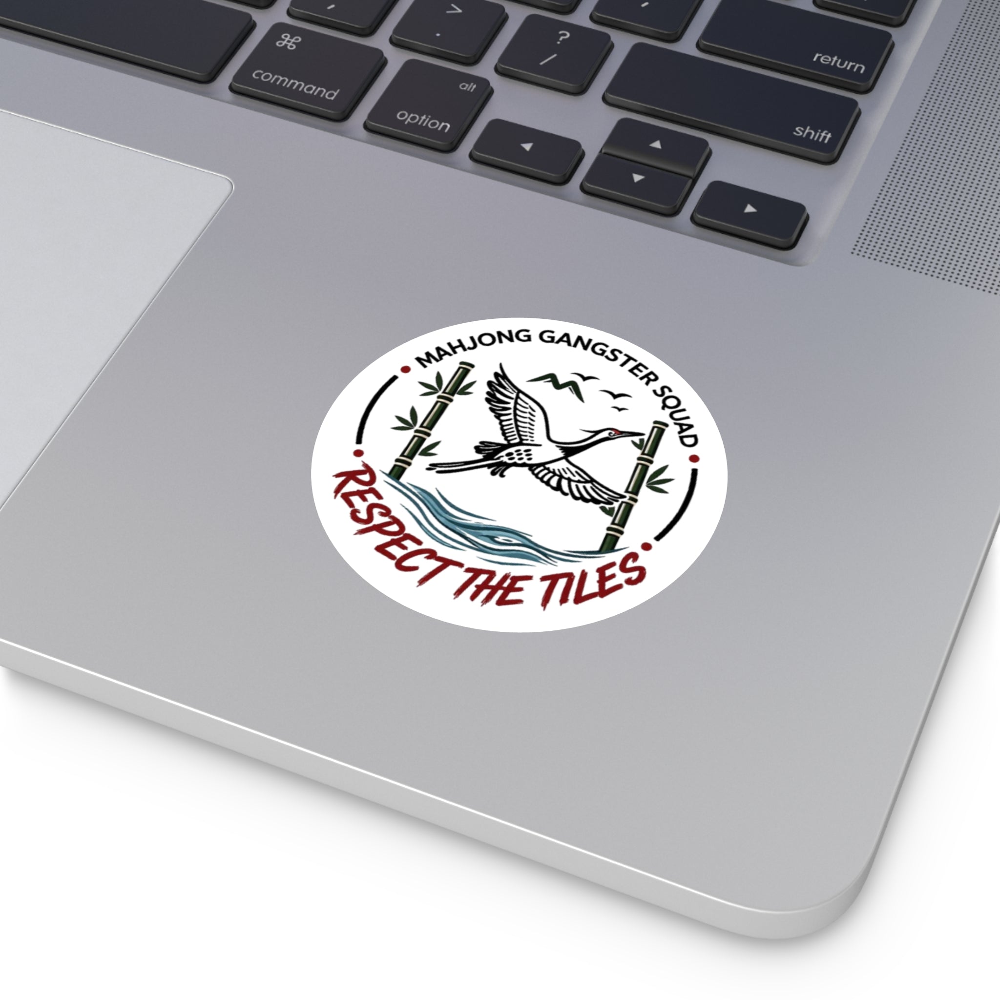 Mahjong Gangster Squad "Respect the Tiles” Round Vinyl Sticker