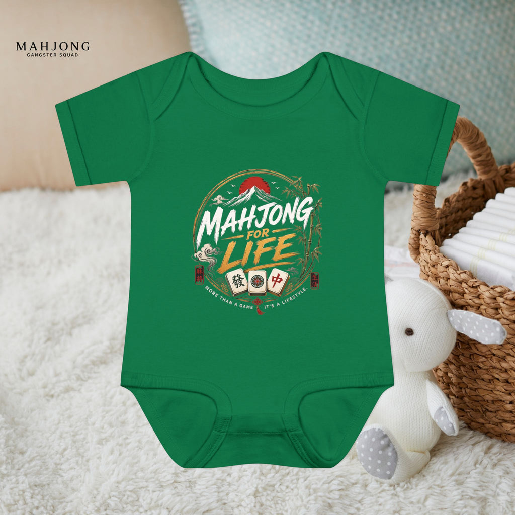 Mahjong Gangster Squad - "Mahjong for Life" Baby Onesie