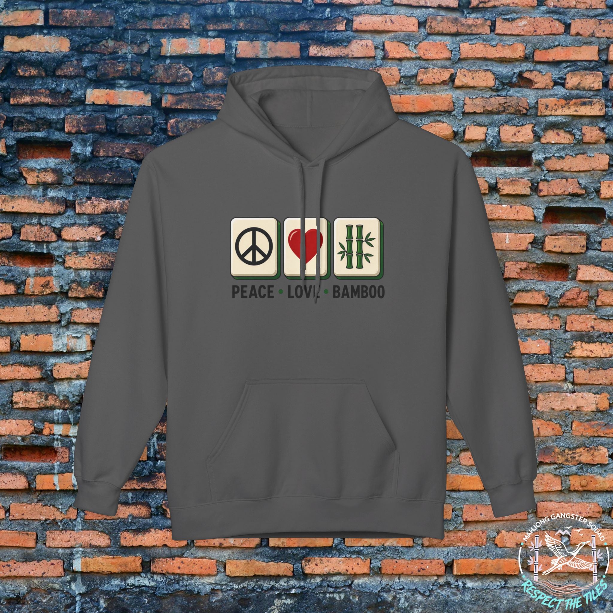 Mahjong Gangster Squad — "Peace Love Bamboo" Hoodie