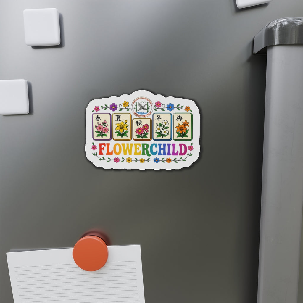 Mahjong Gangster Squad— "Flower Child"  Die-Cut Magnet