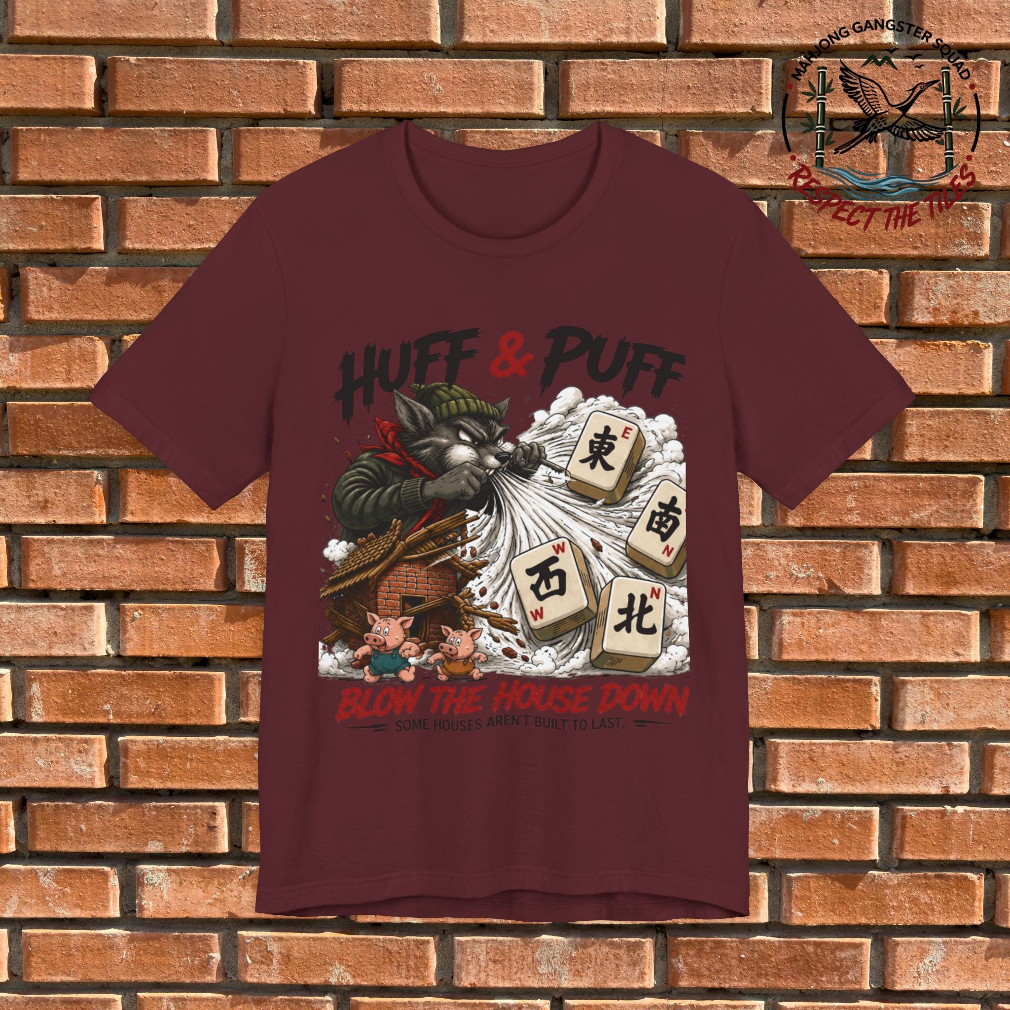 Mahjong Gangster Squad - "Blow the House Down" Graphic Tee