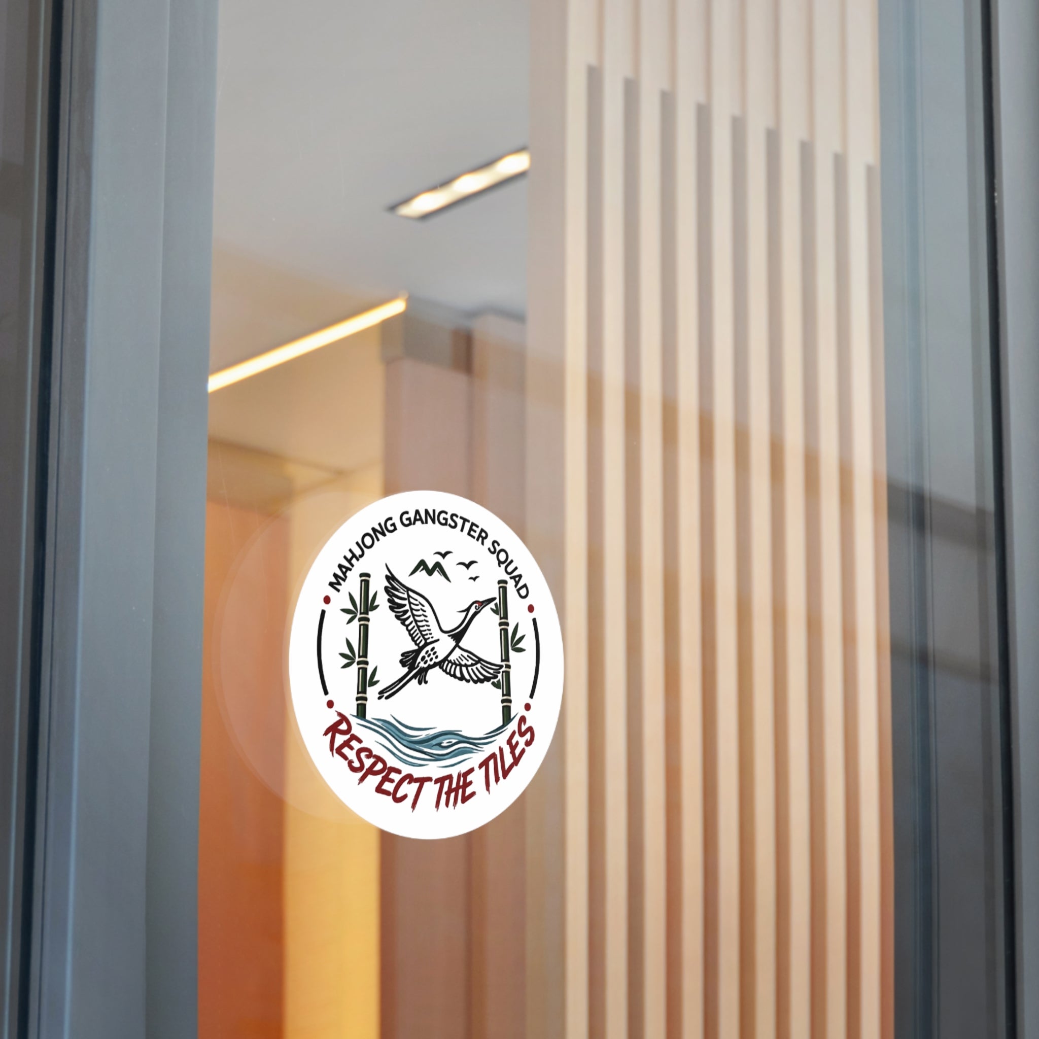 Mahjong Gangster Squad "Respect the Tiles” Round Vinyl Sticker