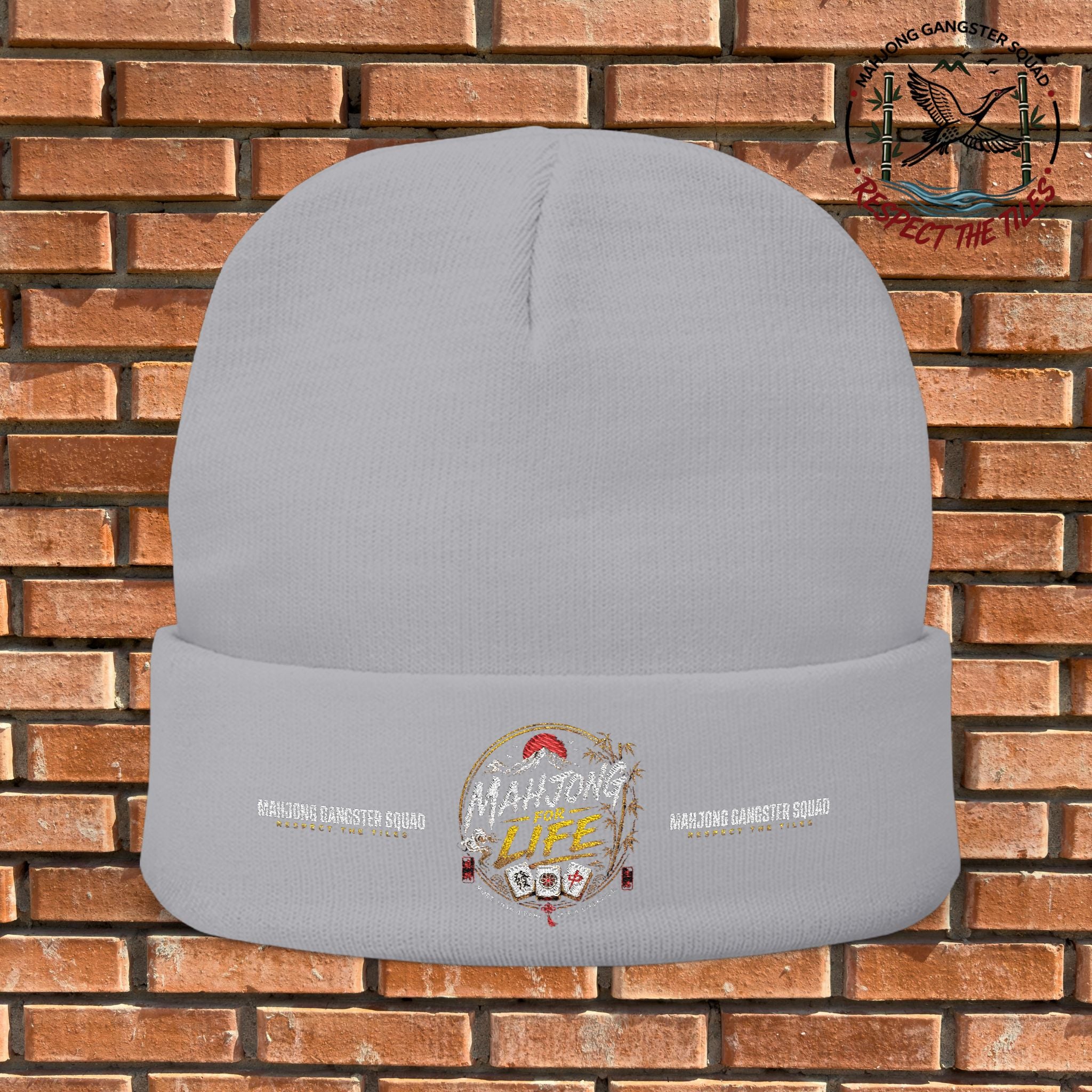 Mahjong Gangster Squad — "Mahjong for Life" Embroidered Beanie
