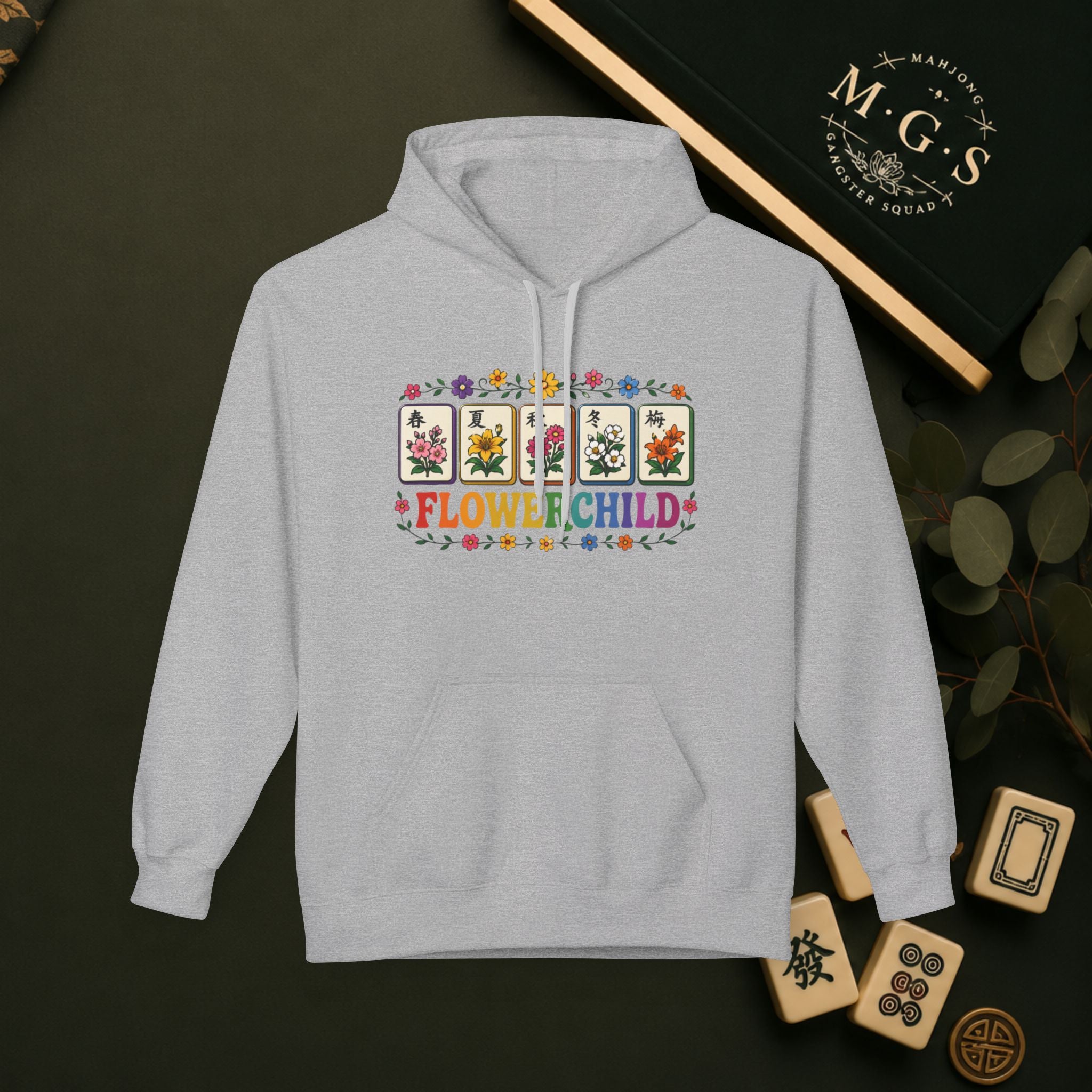 Mahjong Gangster Squad Hoodie — "Flower Child"