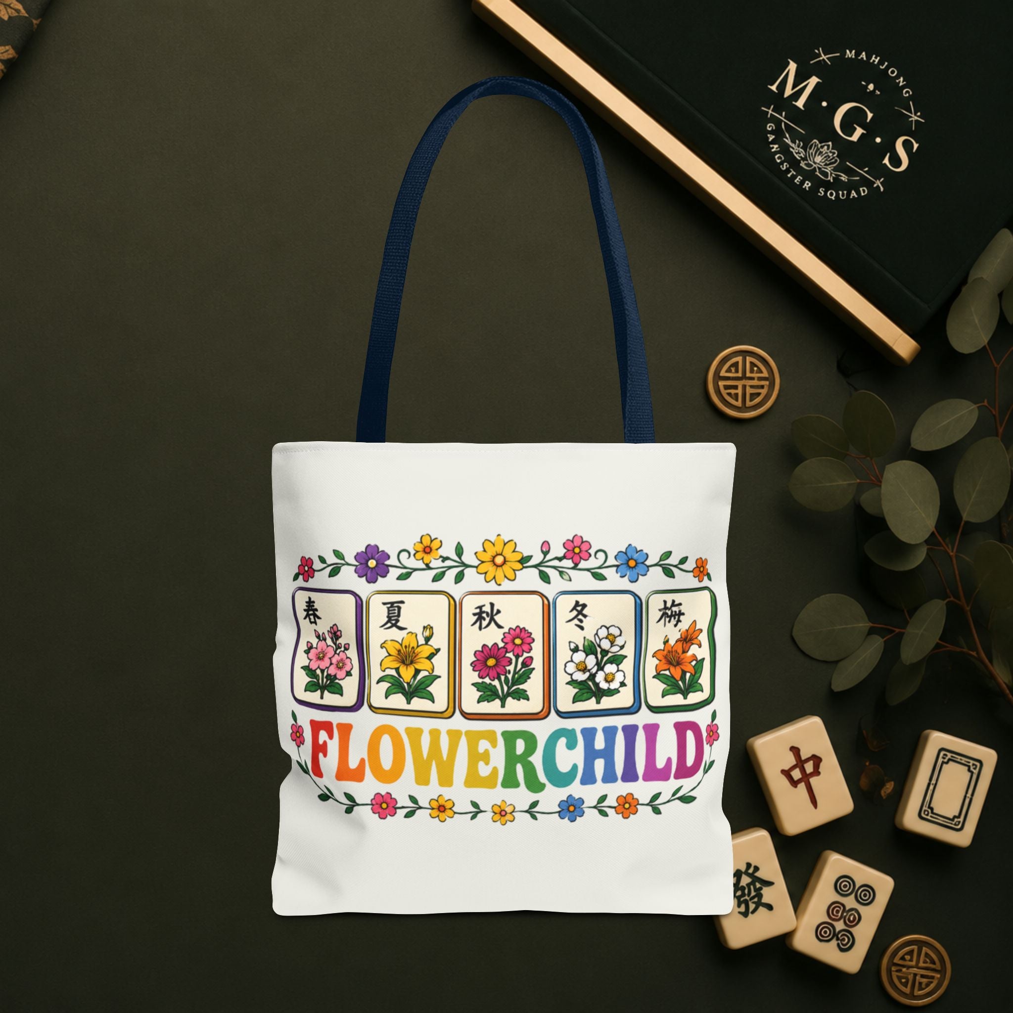 MahJong Gangster Squad - "Flower Child" Tote Bag